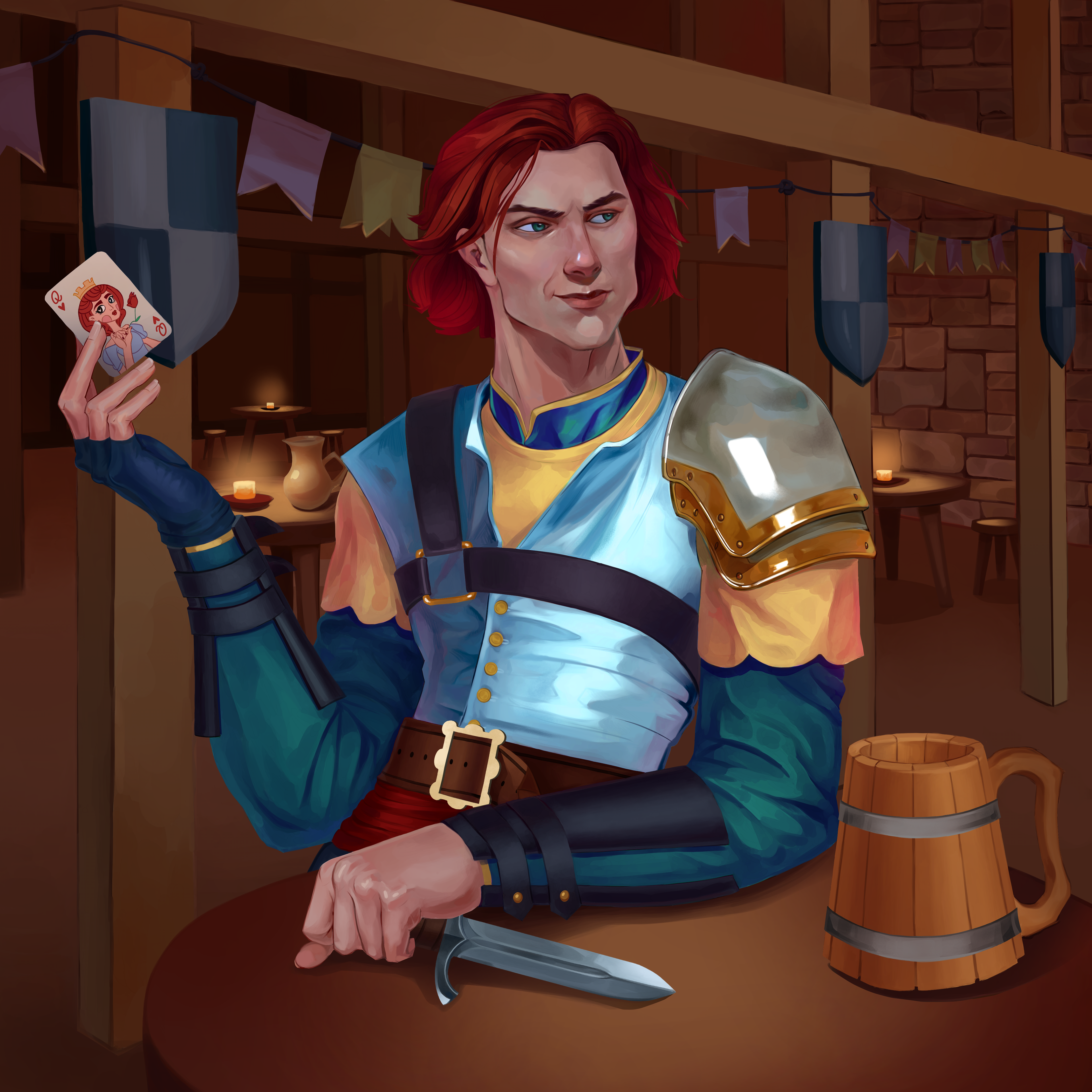 Playing the right card, Clip Paint Studio, October 2021