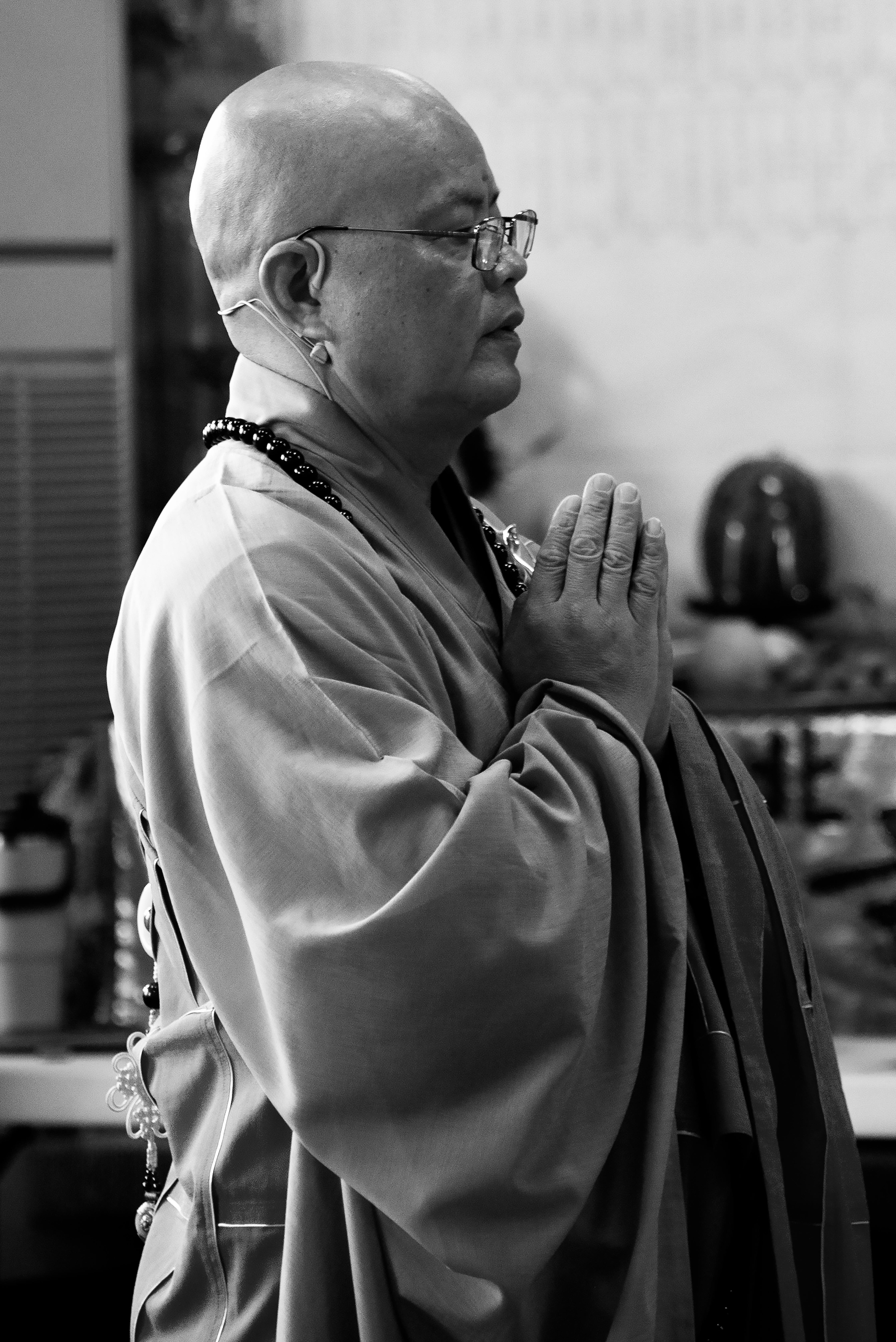 the temple’s elder monk's prayer
