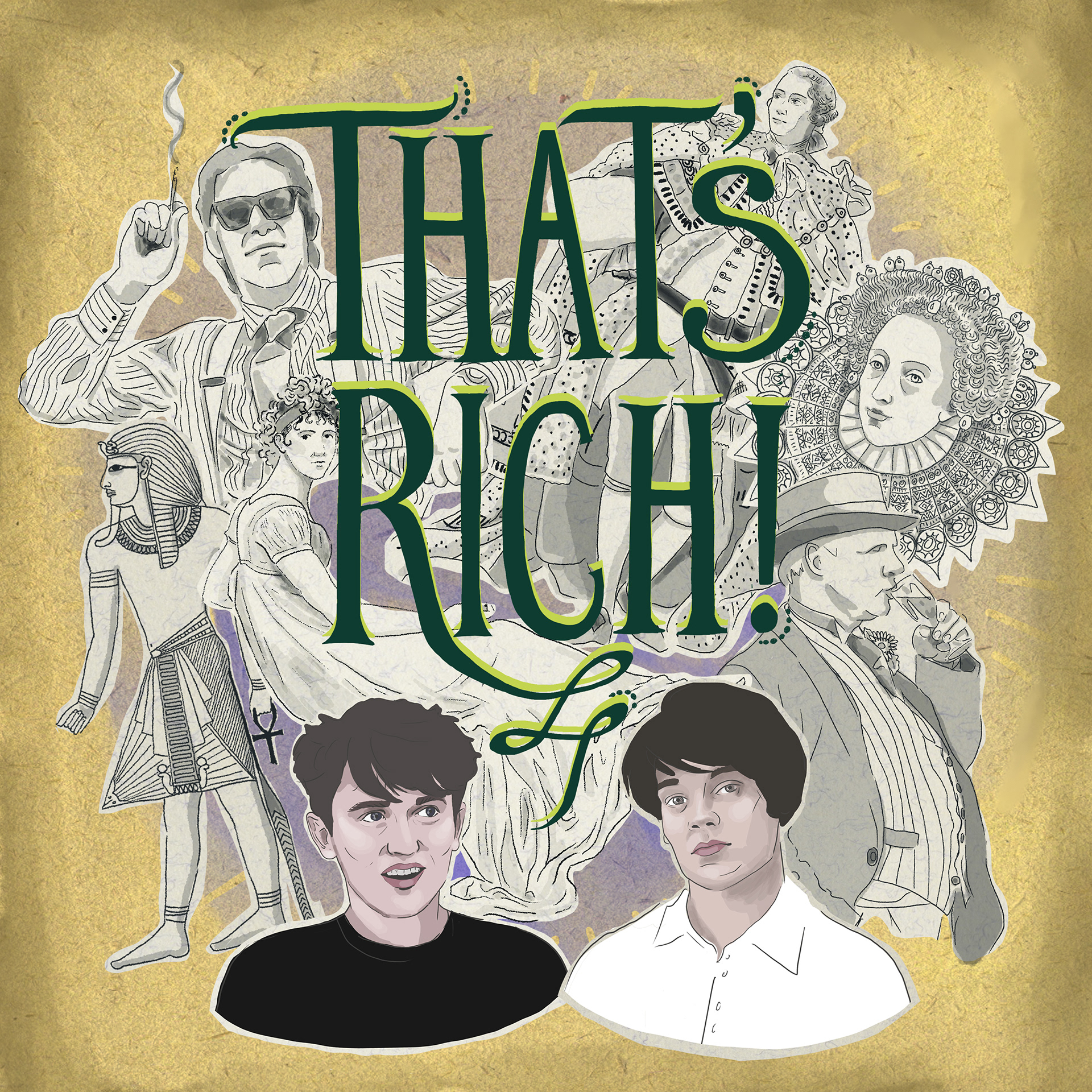Podcast Cover with portraits for Spotify