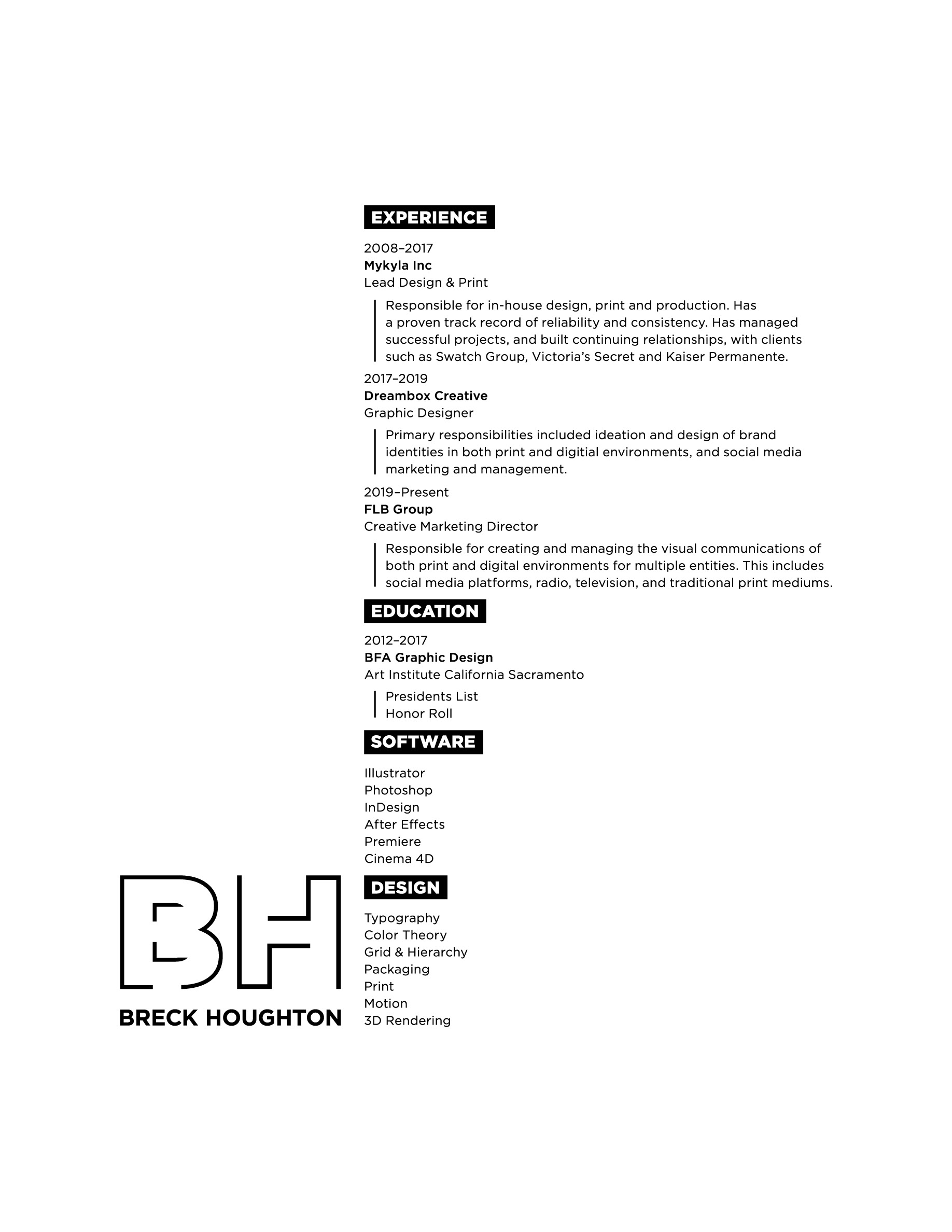 Breck Houghton - RESUME