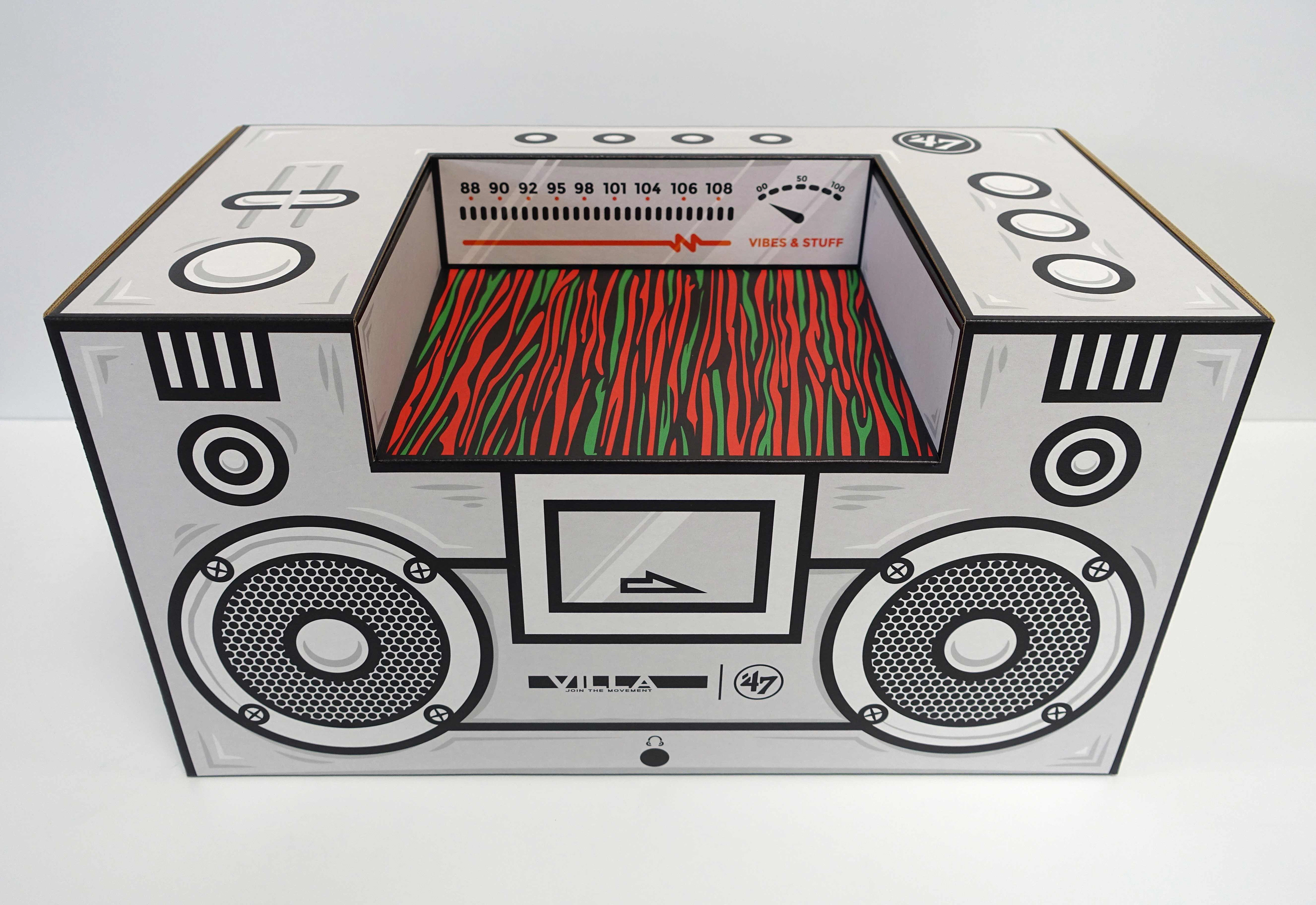 Illustrated Boombox Cardboard Stand-Up