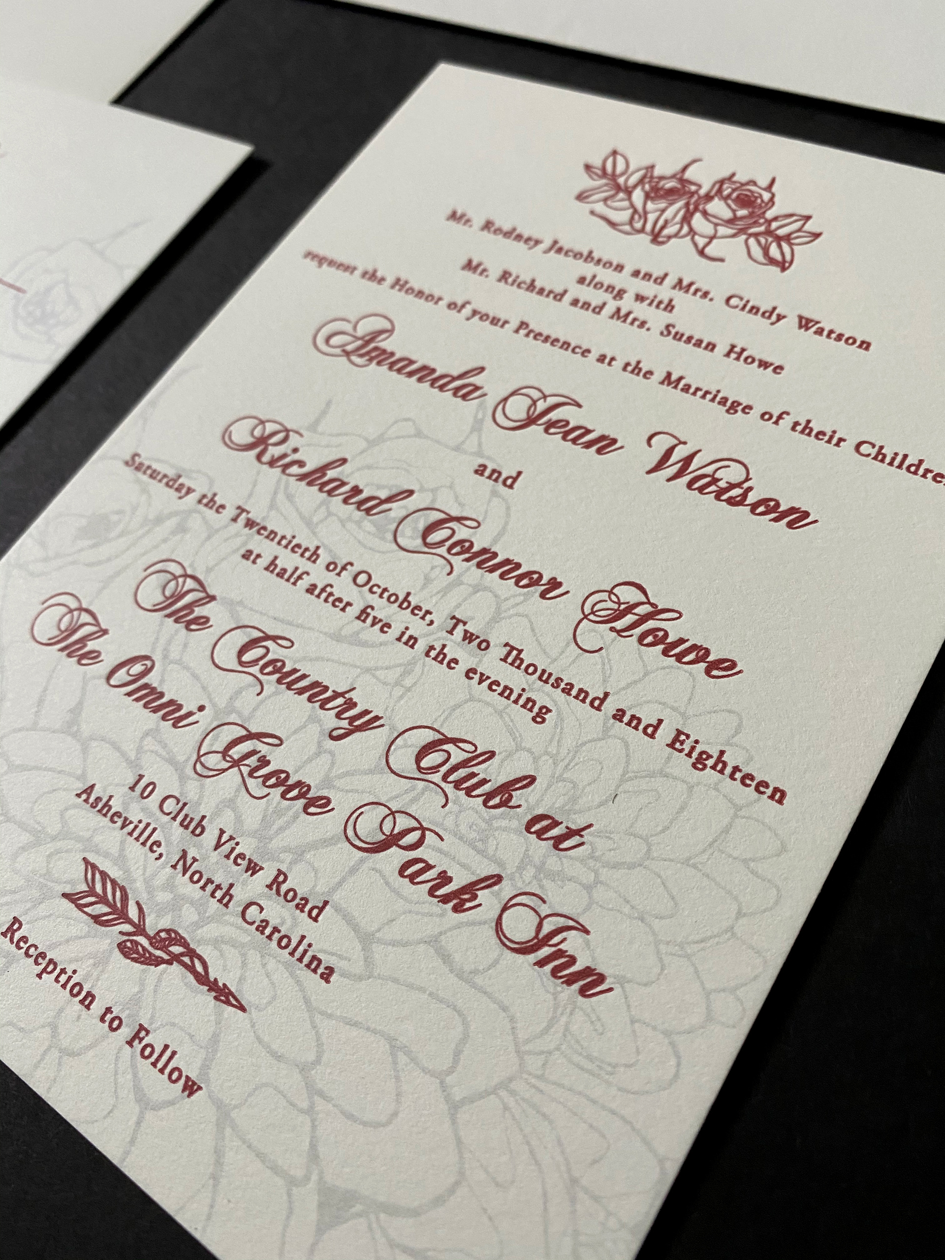 Letterpressed Invitation