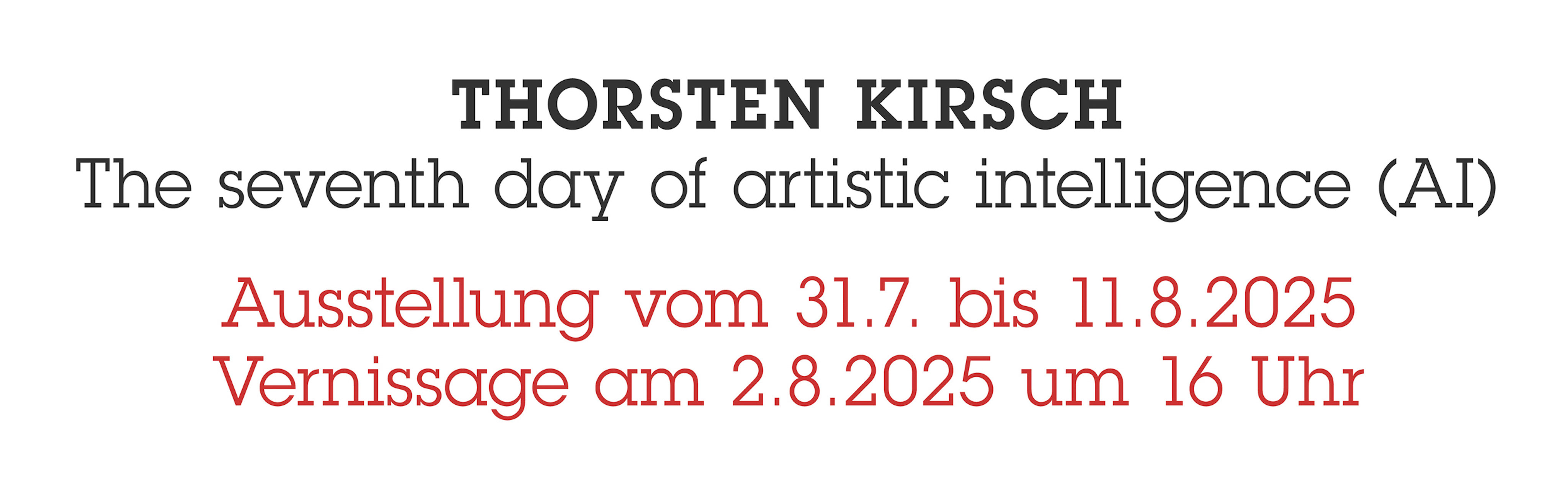 Thorsten Kirsch Artistic Intelligence (AI)