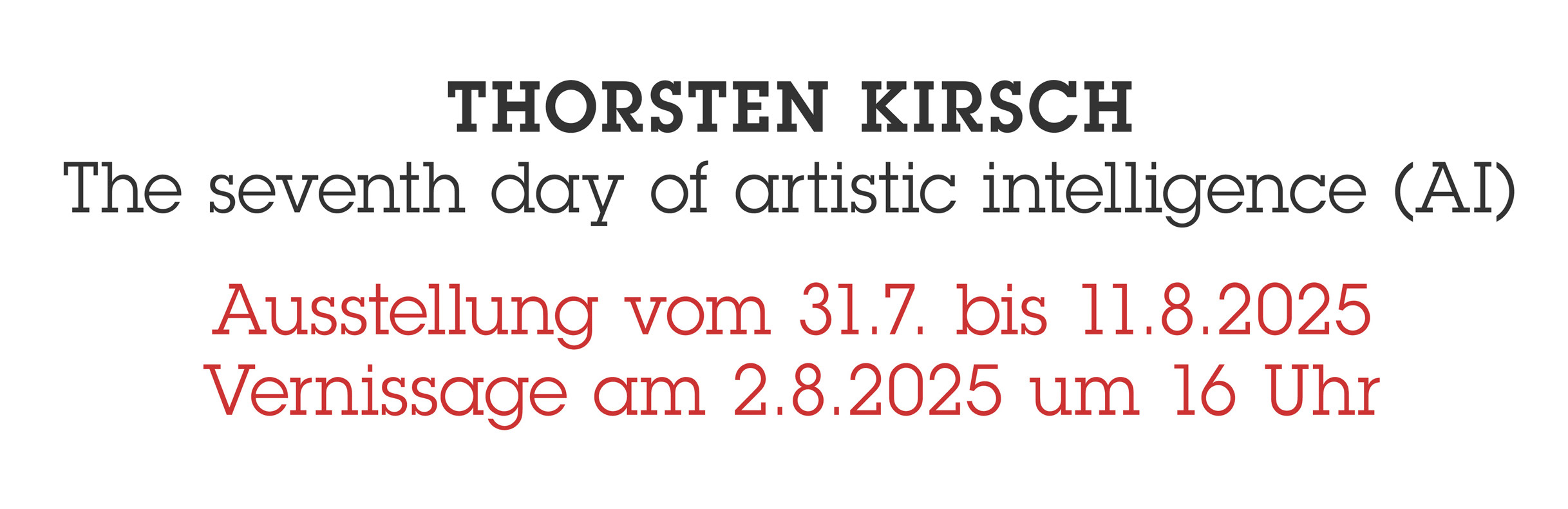 Thorsten Kirsch Artistic Intelligence (AI)