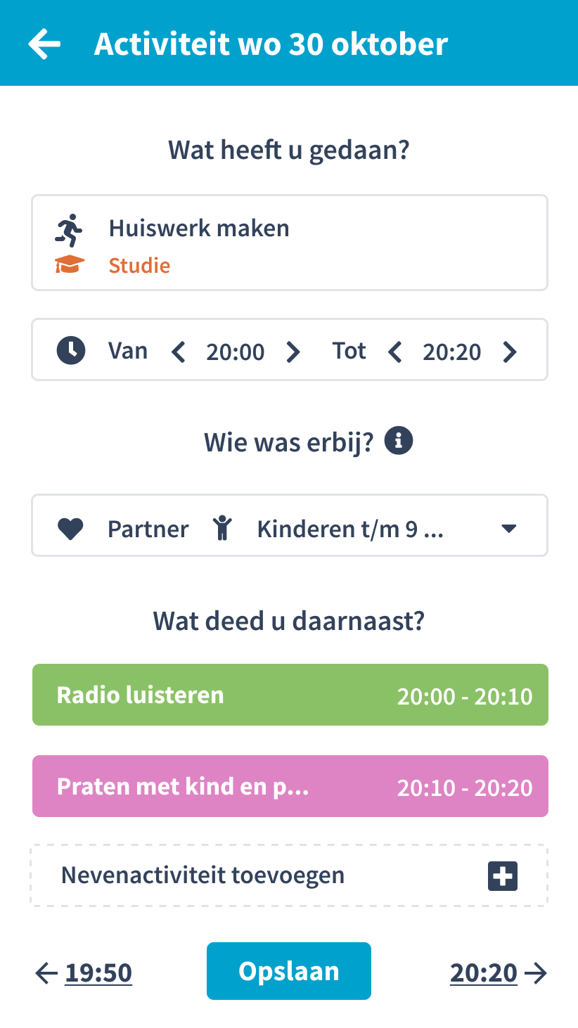 Activiteit input