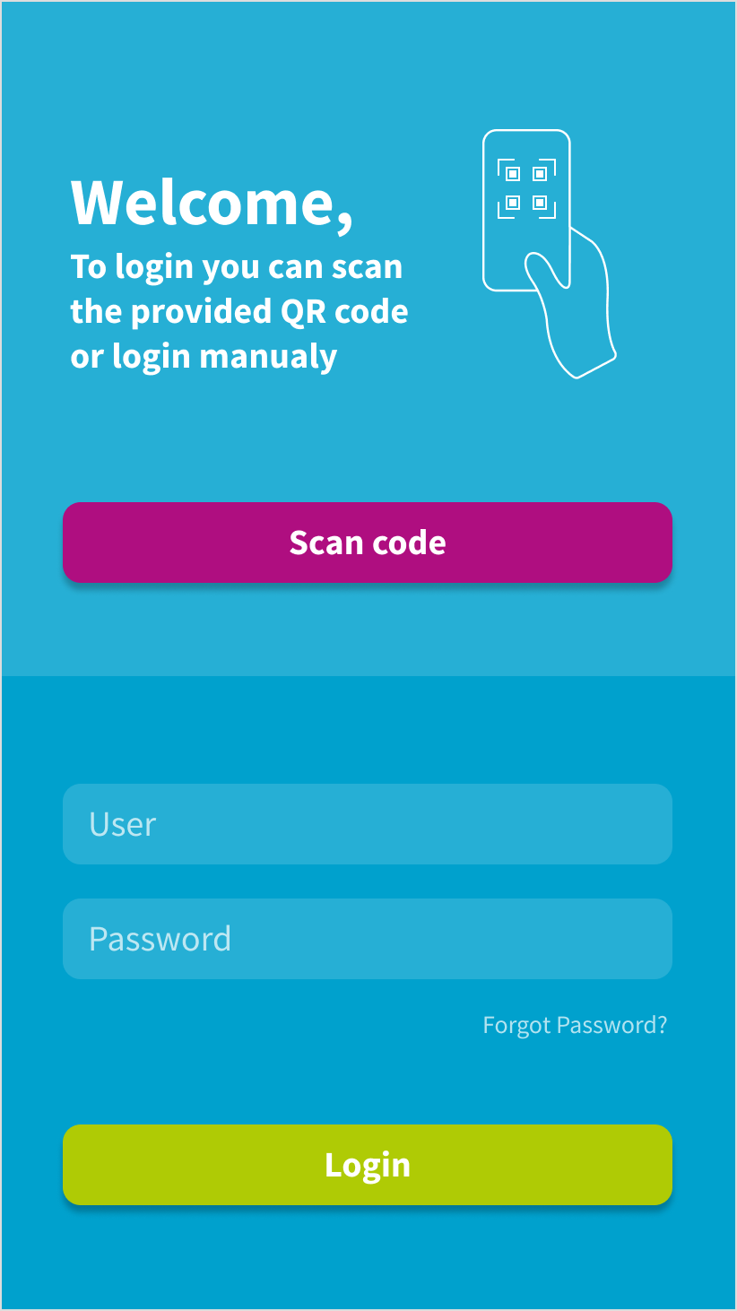Login scherm