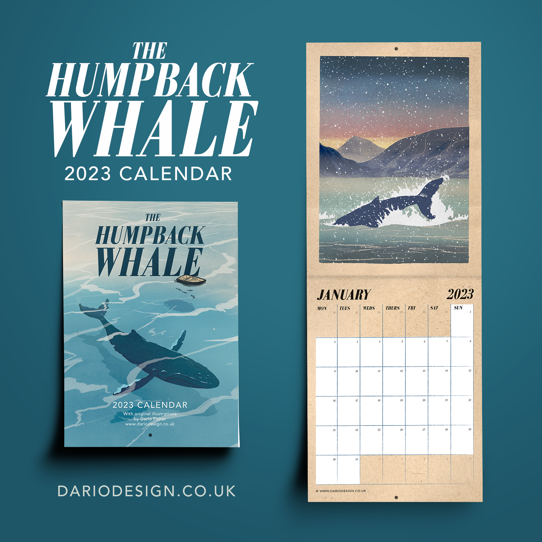 Dario Fisher - Illustration And Design - The Humpback Whale 2023 Calendar