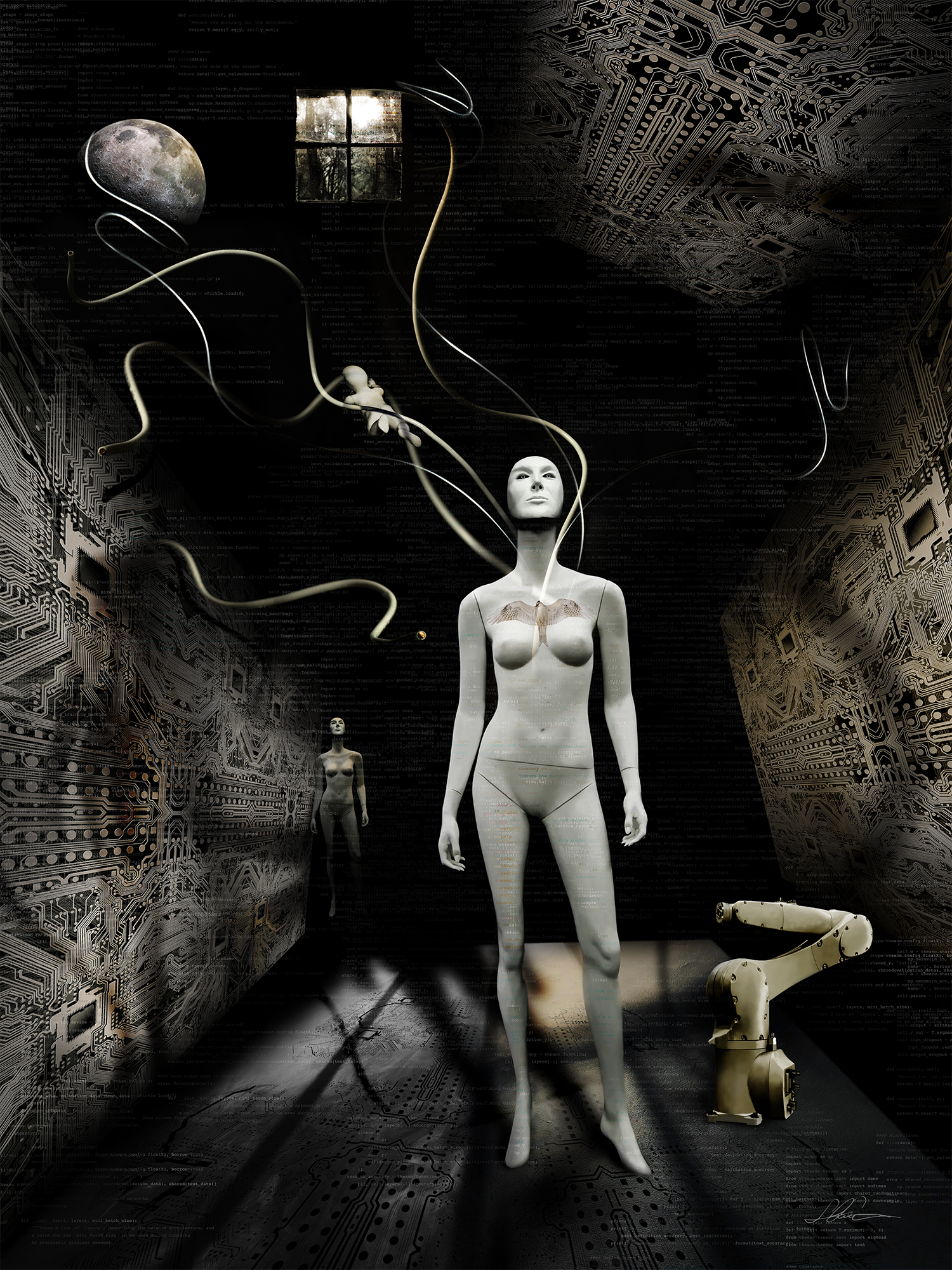 AI: Beyond the Code 36" x 48"