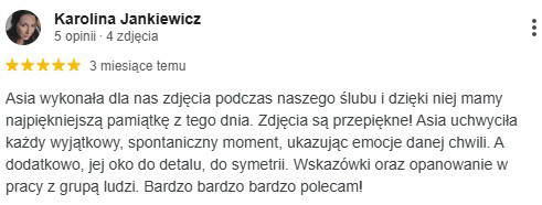 Fotoreportaż ślubny