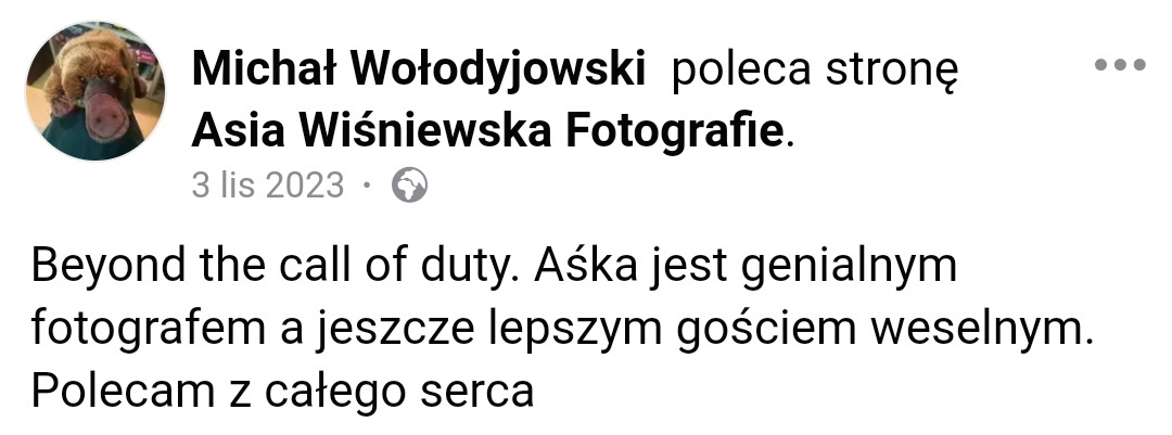 Fotoreportaż ślubny