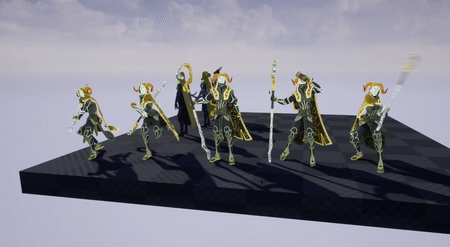 Line up of individual shepherd animations