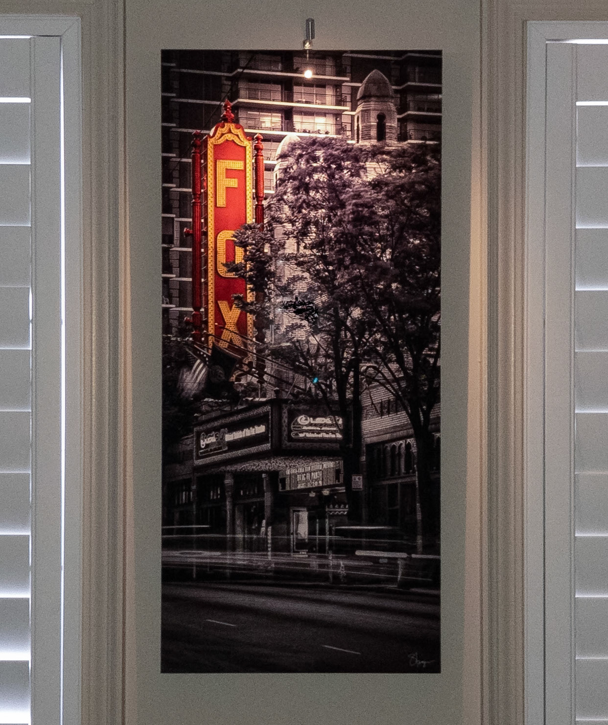 FRAMED TO EDGE INSTALLATION OF FABULOUS FOX THEATER
