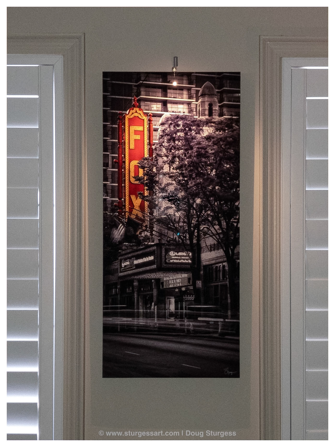 FRAMED TO EDGE INSTALLATION OF FABULOUS FOX THEATER