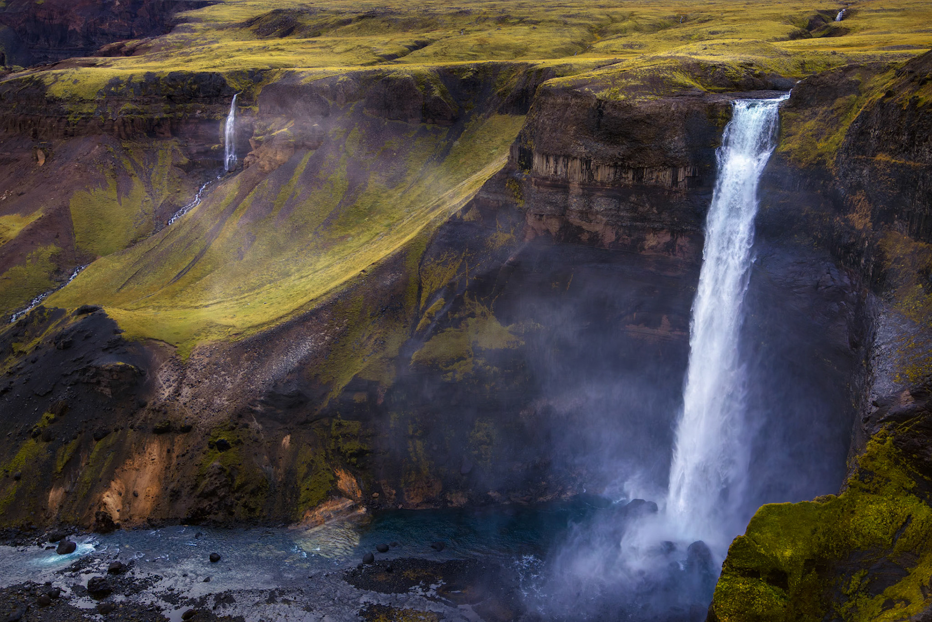 THE LONG FALL  |  Hidden deep within Iceland's rugged highlands, Háifoss plunges more than 400 feet into an ancient canyon, making it one of the tallest waterfalls in the country. Surrounded by volcanic cliffs, winding rivers, and vast open wilderness, it remains one of Iceland's most spectacular yet surprisingly overlooked natural wonders.