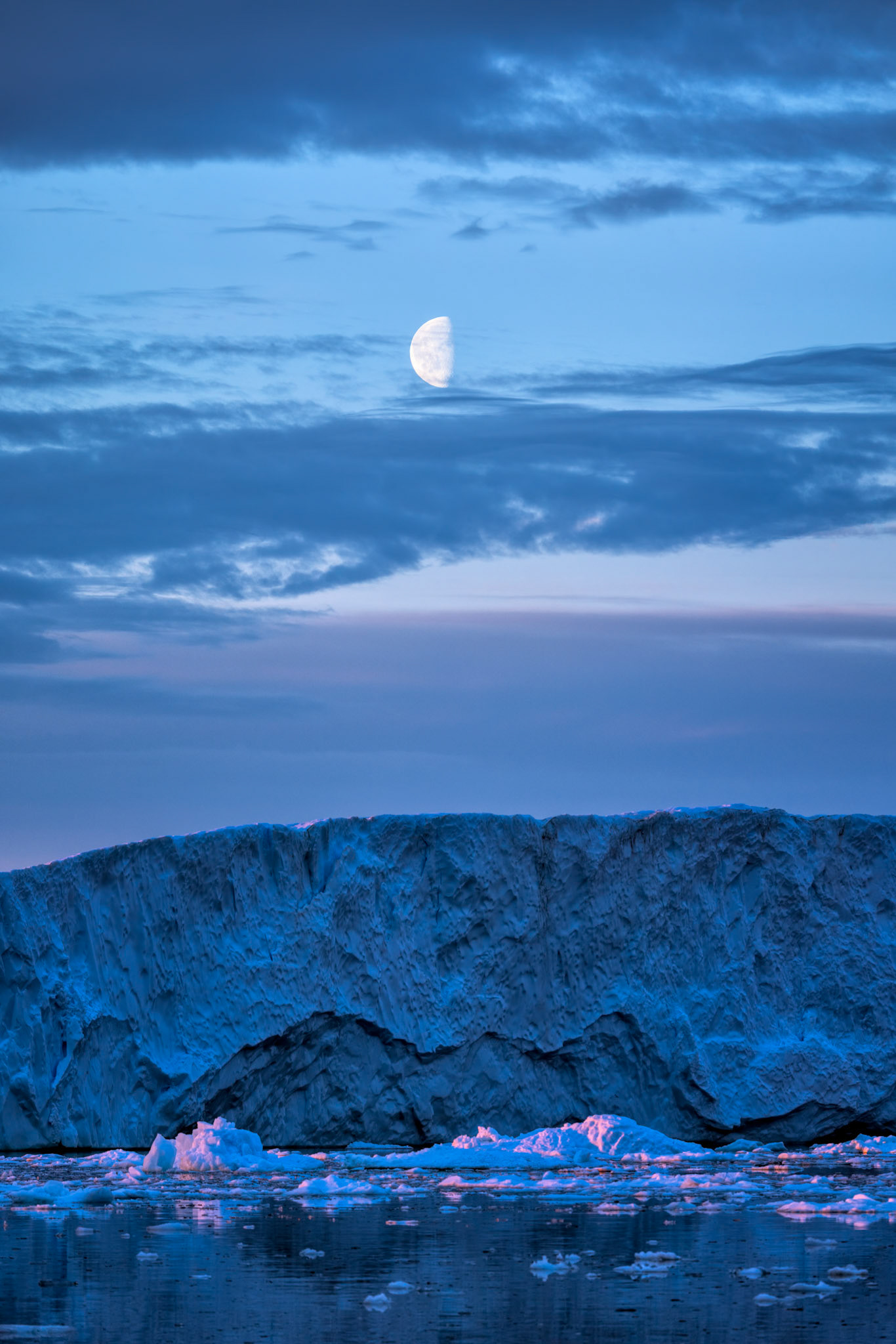 MOON OVER ANCIENT ICE