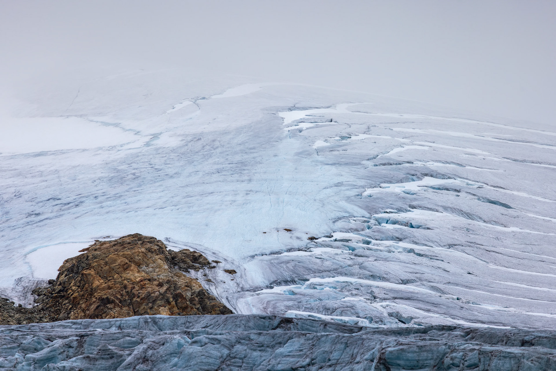 ABOVE THE CREVASSE LINES