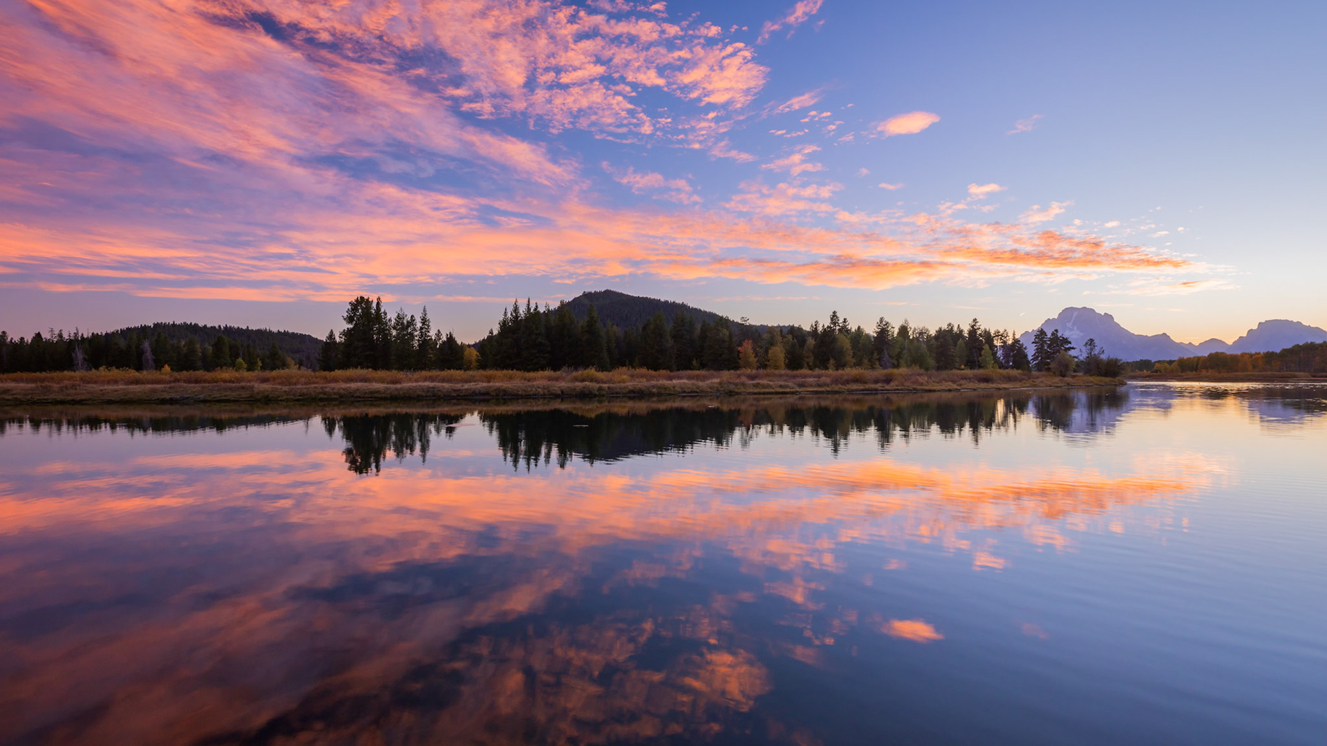 SUNSET OVER OXBO BEND