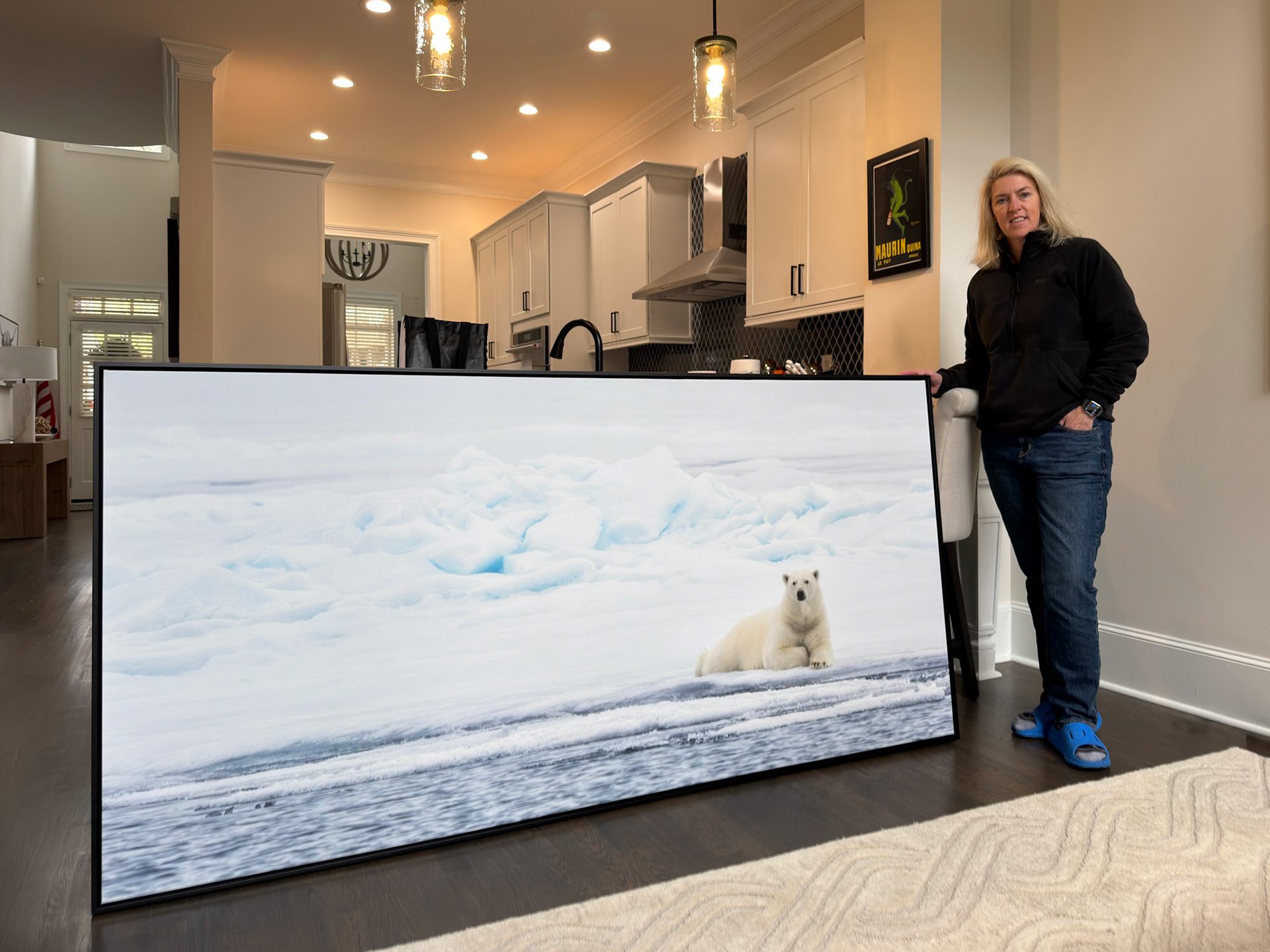 84X40" FLOAT-FRAMED CANVAS GALLERY WRAP INSTALLATION | ARCTIC EMPRESS