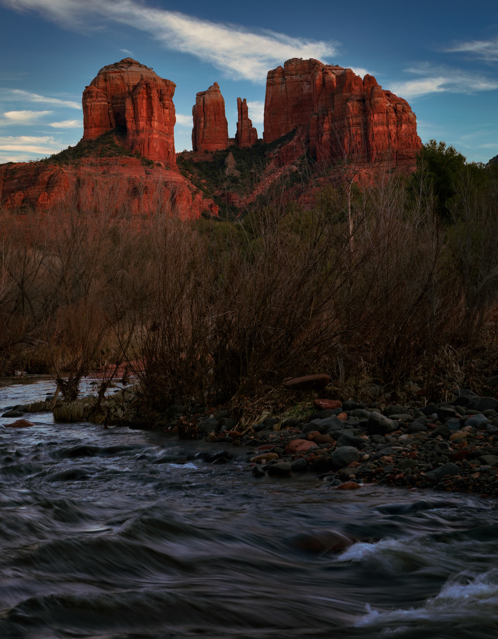CATHEDRAL ROCK AT DUSK