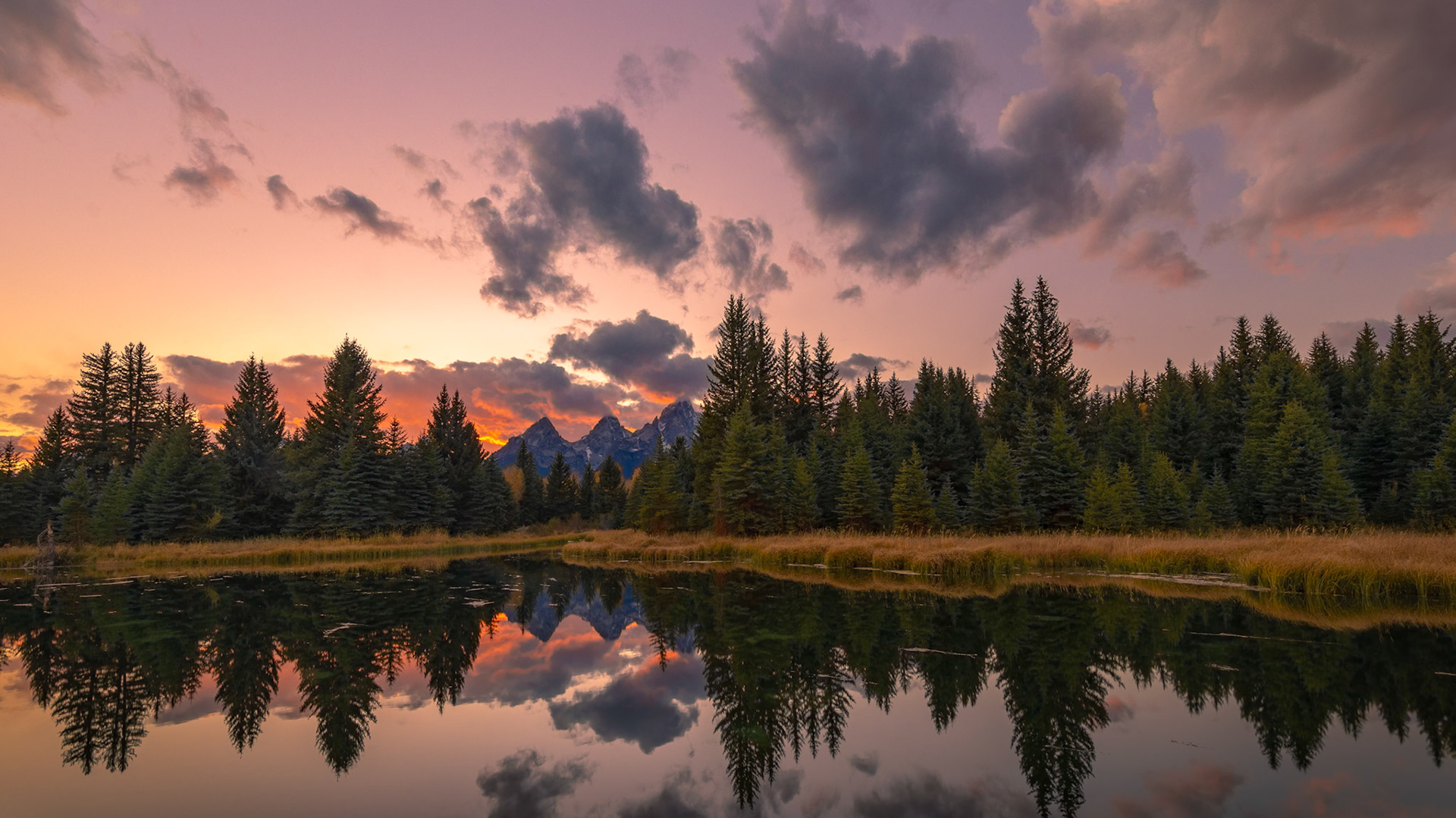 SUNSET AT SCHWABACHER LANDING | TETON NATIONAL PARK