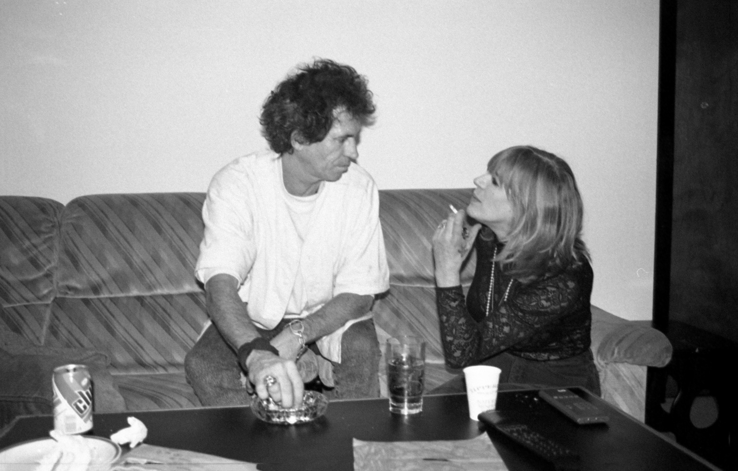 Marianne Faithfull and Keith Richards, Windmill Recording Studio, Dublin, c.1992.