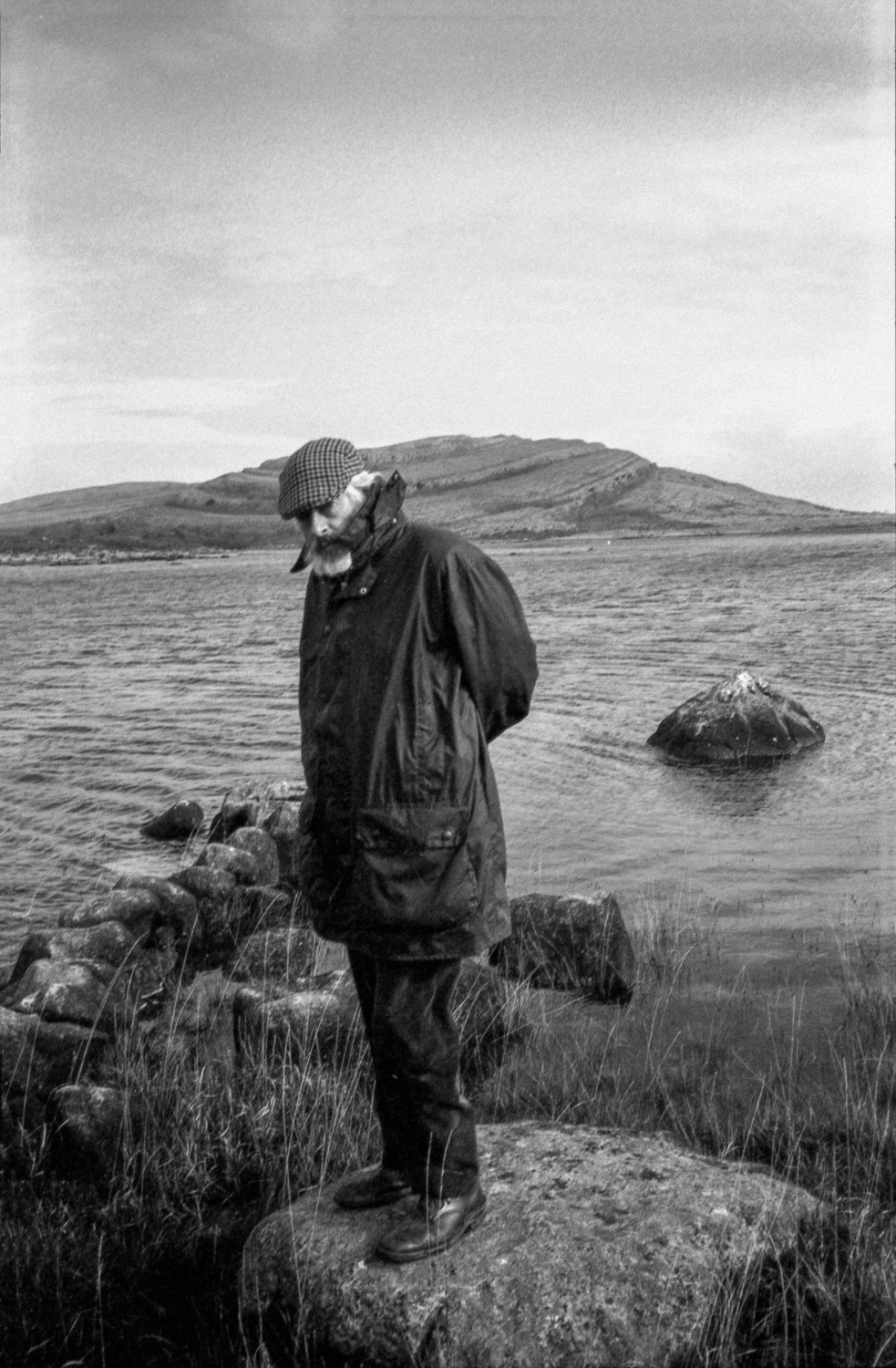 JP Donlevy, On the way to give a speech for Save Mullaghmore. Mullaghmore, the Barron, Co Clare, Ireland, 1992