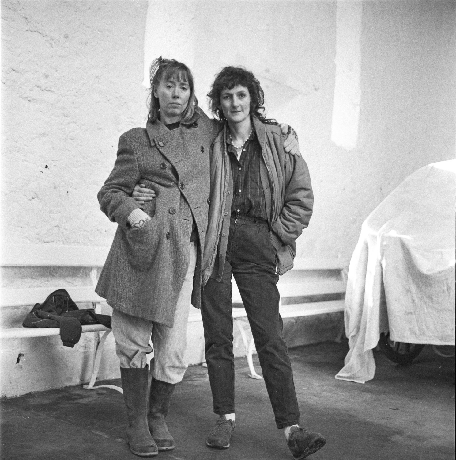 Penny Guinness and Victoria Ormsby Gore, The Coach House, Leixlip 1992.
