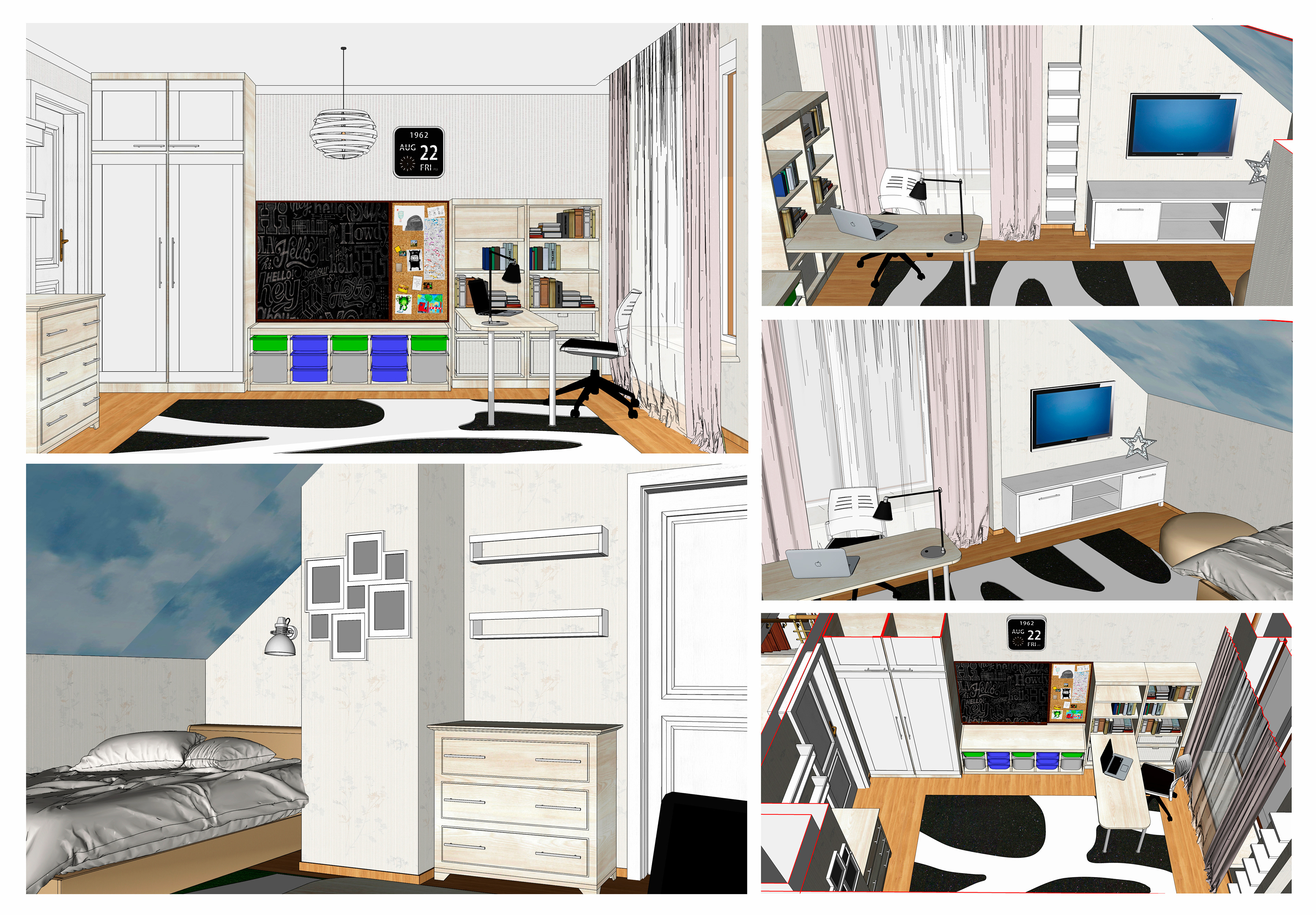 Kids room for teenager