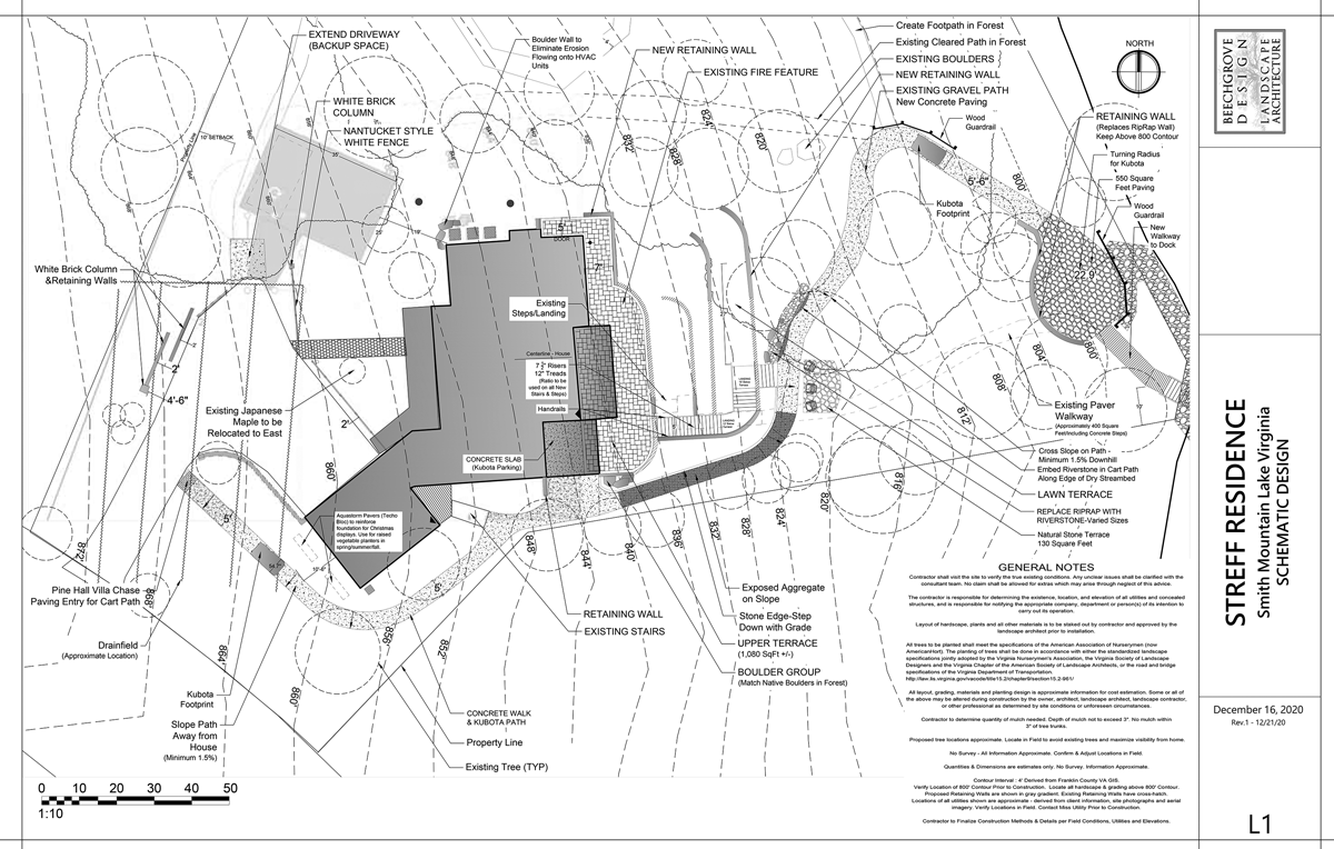 Site Plan - Smith Mountain Lake VA Residence