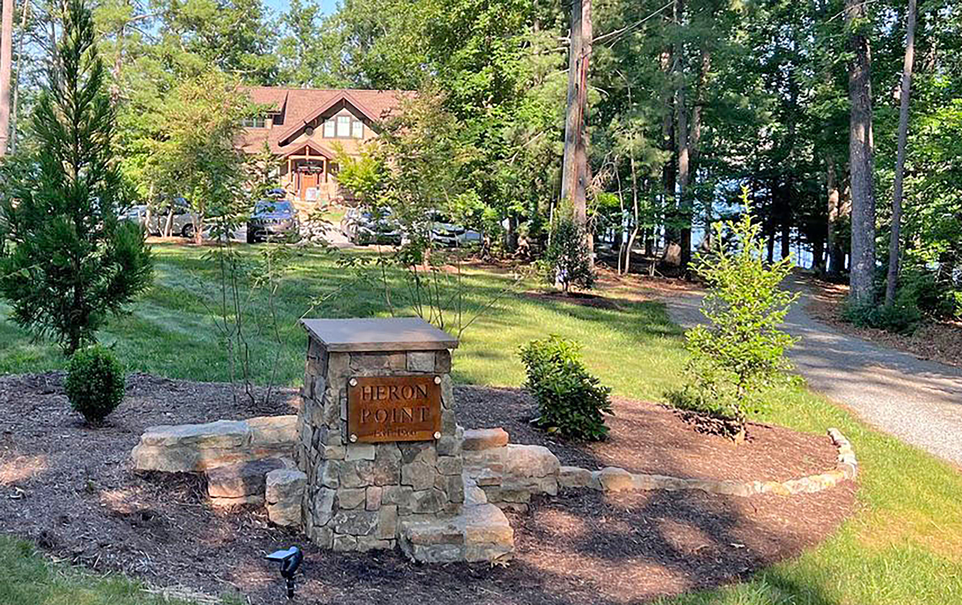 Heron Point Smith Mountain Lake VA New Entrance Column 2023