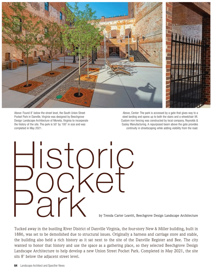 March 2022 Landscape Architect & Specifier News Article