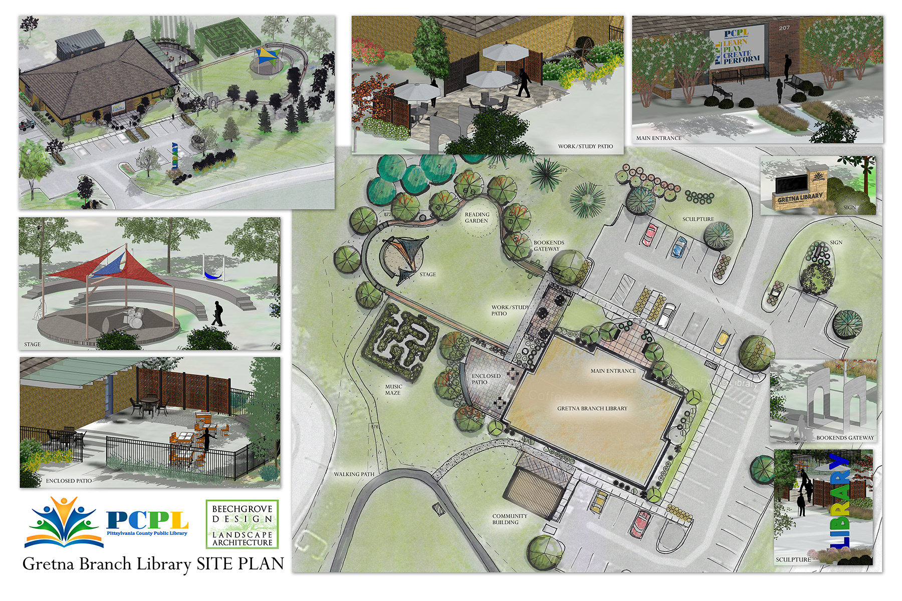 Pittsylvania County VA Public Library System | Gretna Branch Library | Landscape Architecture Plans | February 2022 