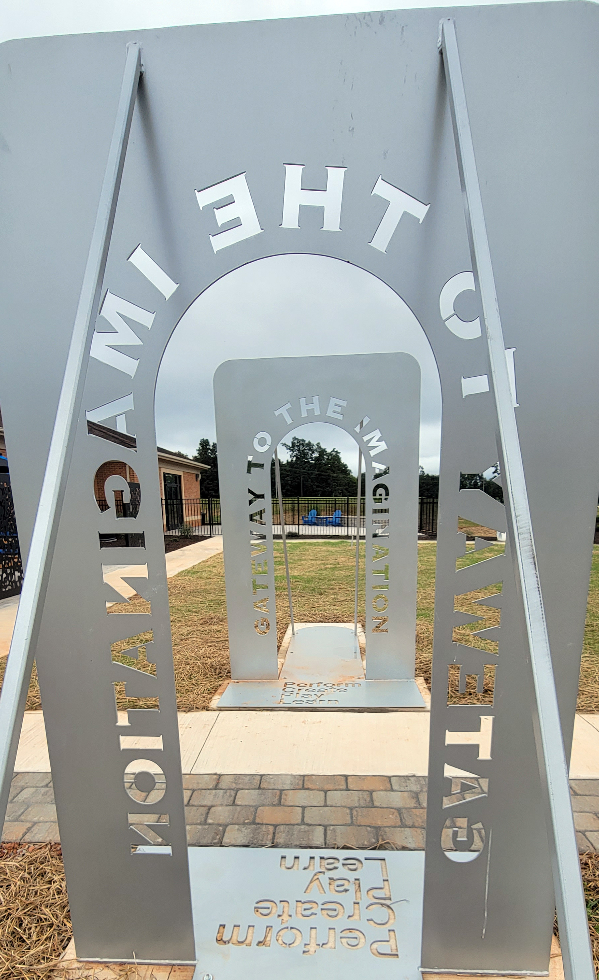 Custom Design Gateway - Design Beechgrove Design, Words Library Staff, Fabrication Elite Fabrication