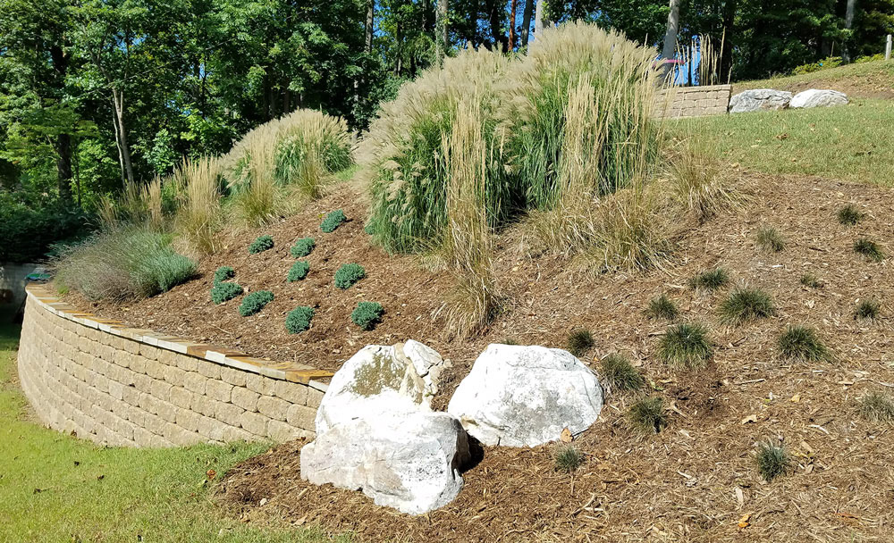 Erosion Control and Retaining Wall with Planting