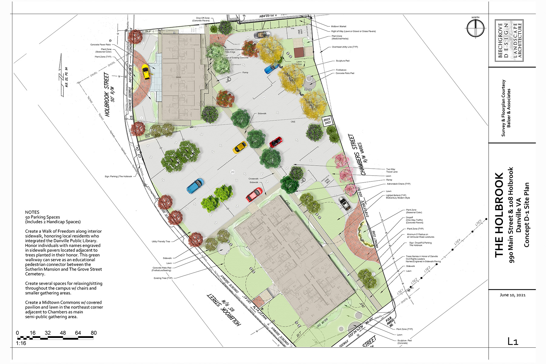 Early Concept Site Plan The Holbrook Hotel Danville VA