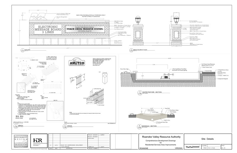 Spring 2014 Roanoke Valley Resource Authority - Roanoke VA Detail Sheet - Construction Document Package