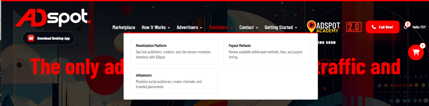 Publishers (Mega Menu)