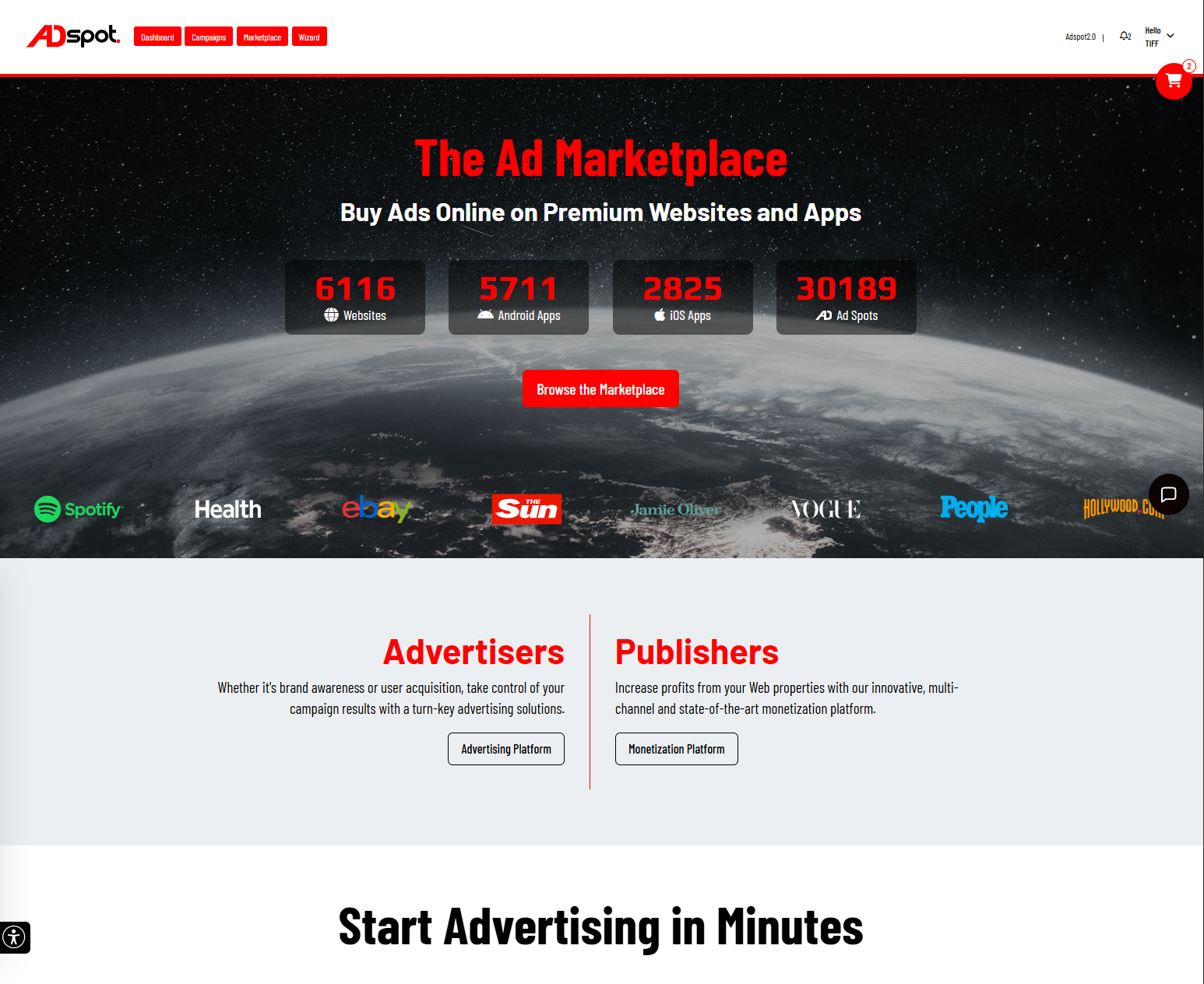 BEFORE: Hero Area Above the Fold