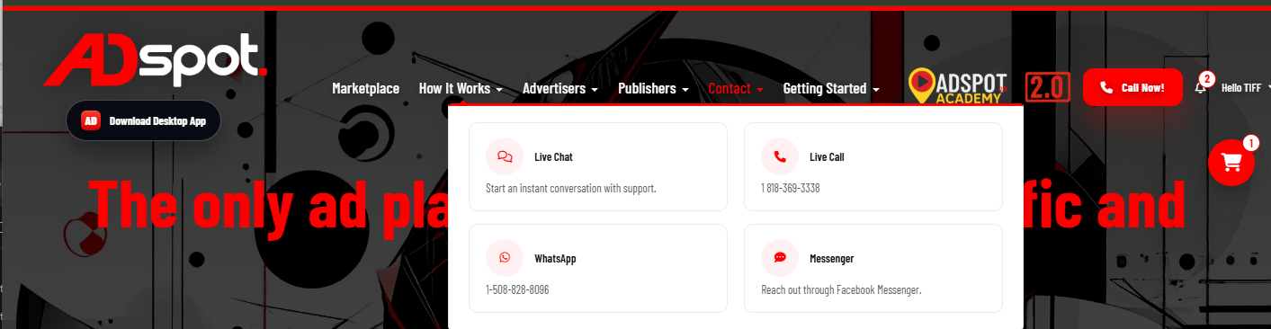 Contact (Mega Menu)