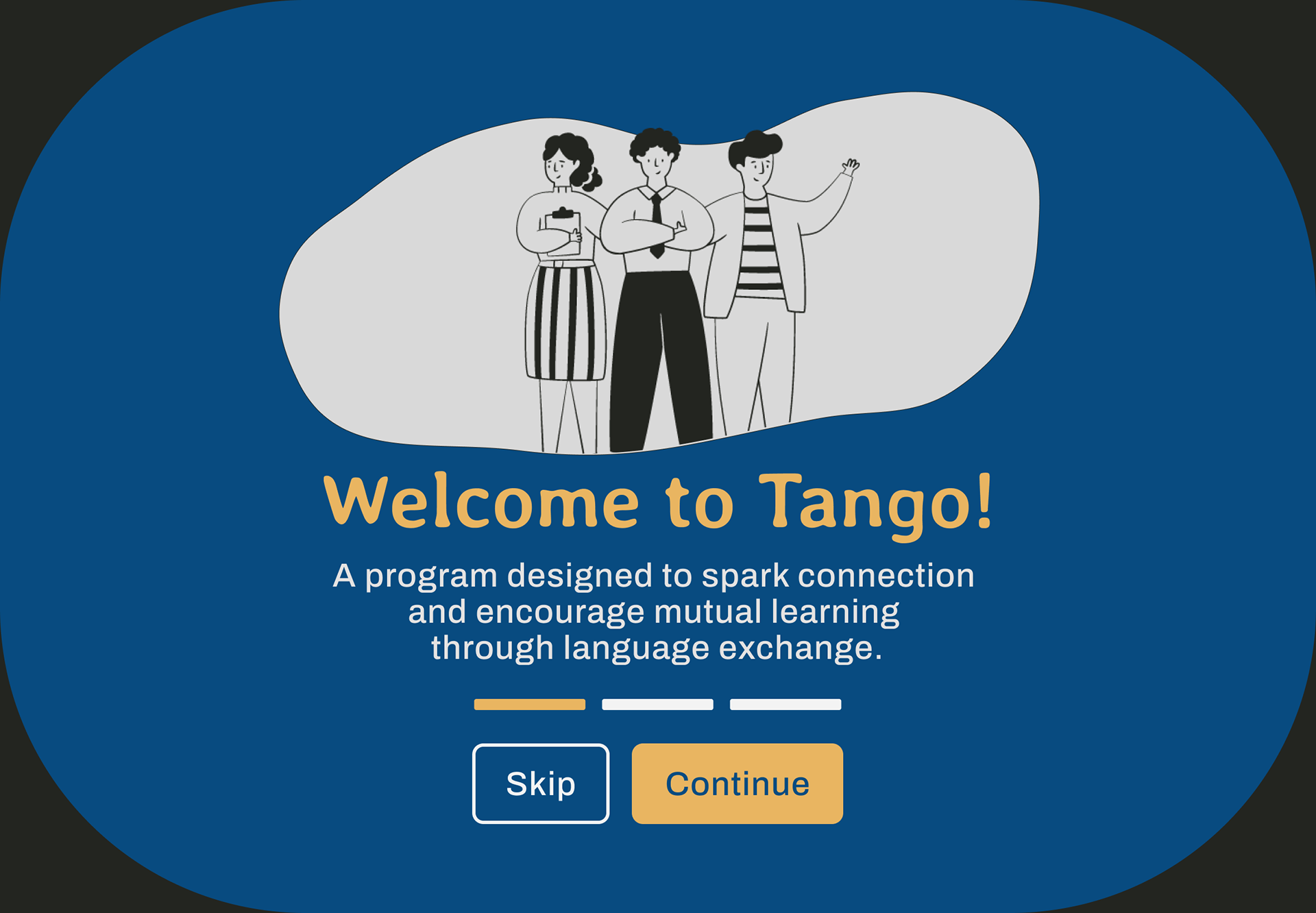 Welcome page