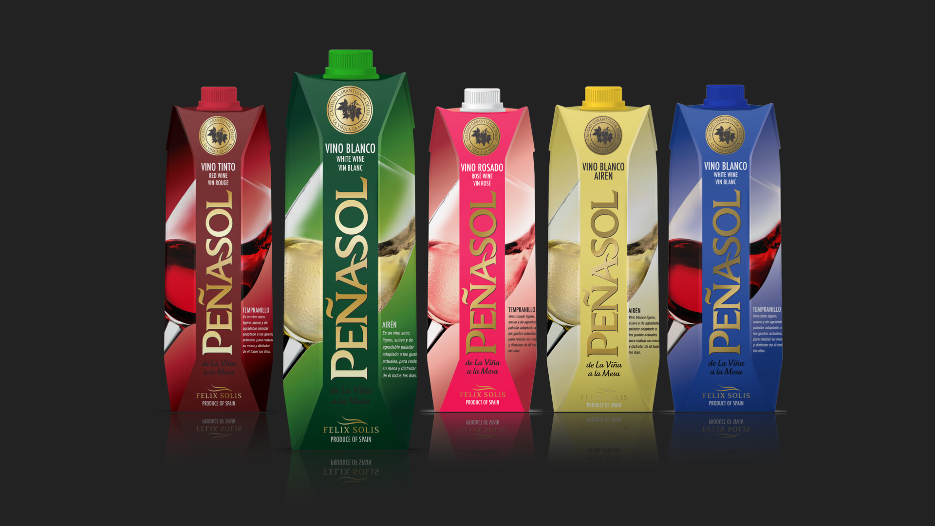 Félix Solís Peñasol wines range redesign