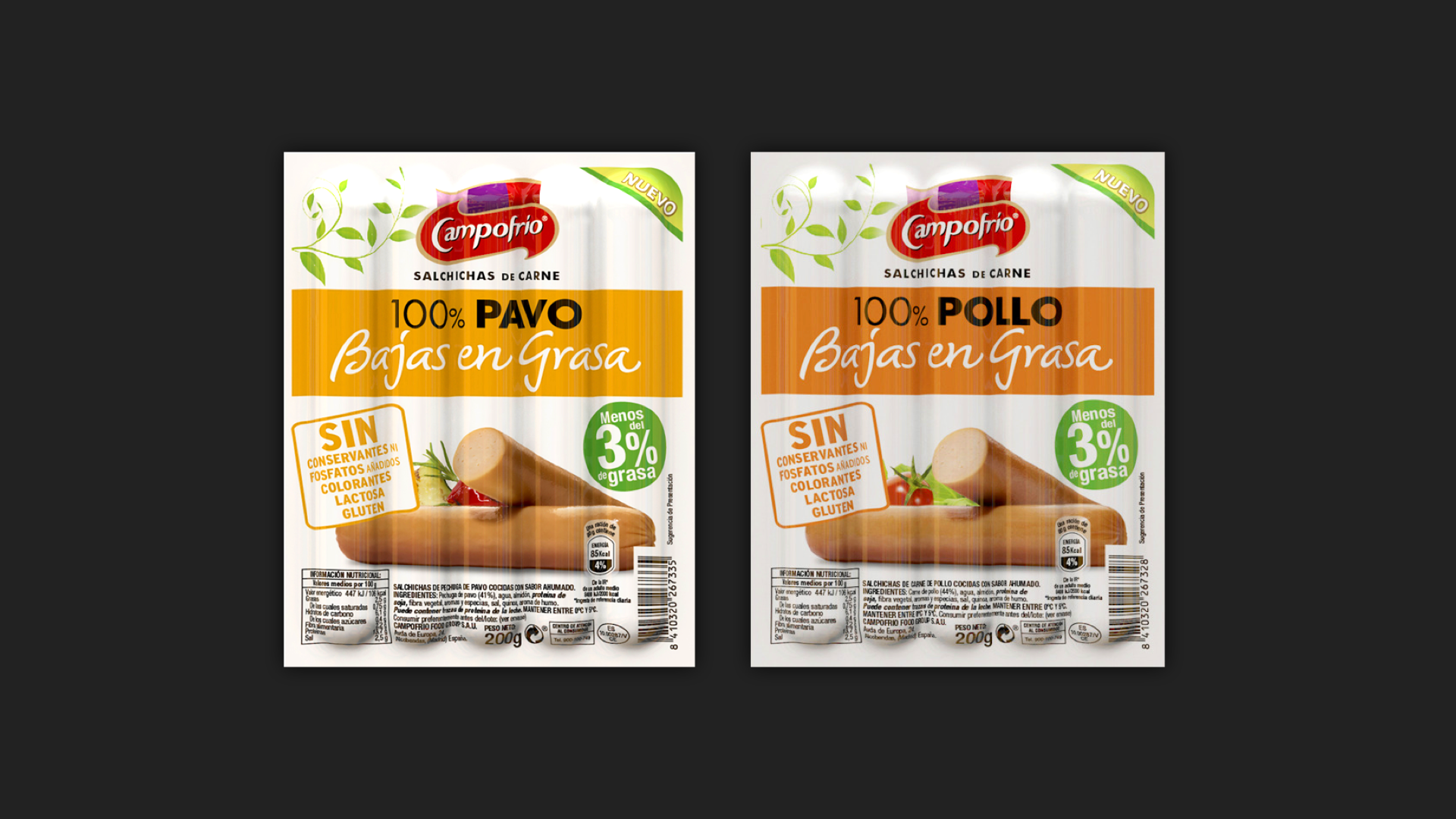 Campofrio Low Fat Turkey & Chicken Sausages