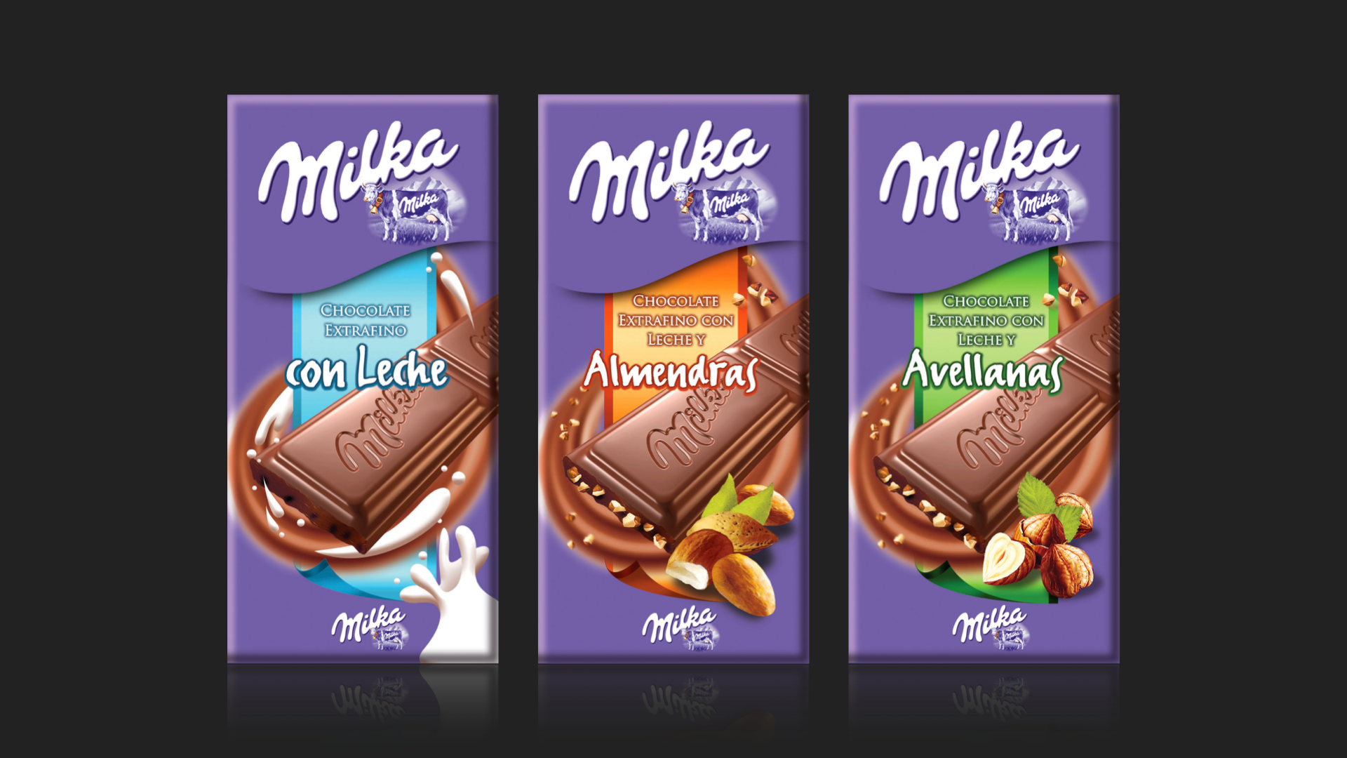Kraft Foods Milka chocolates base range design