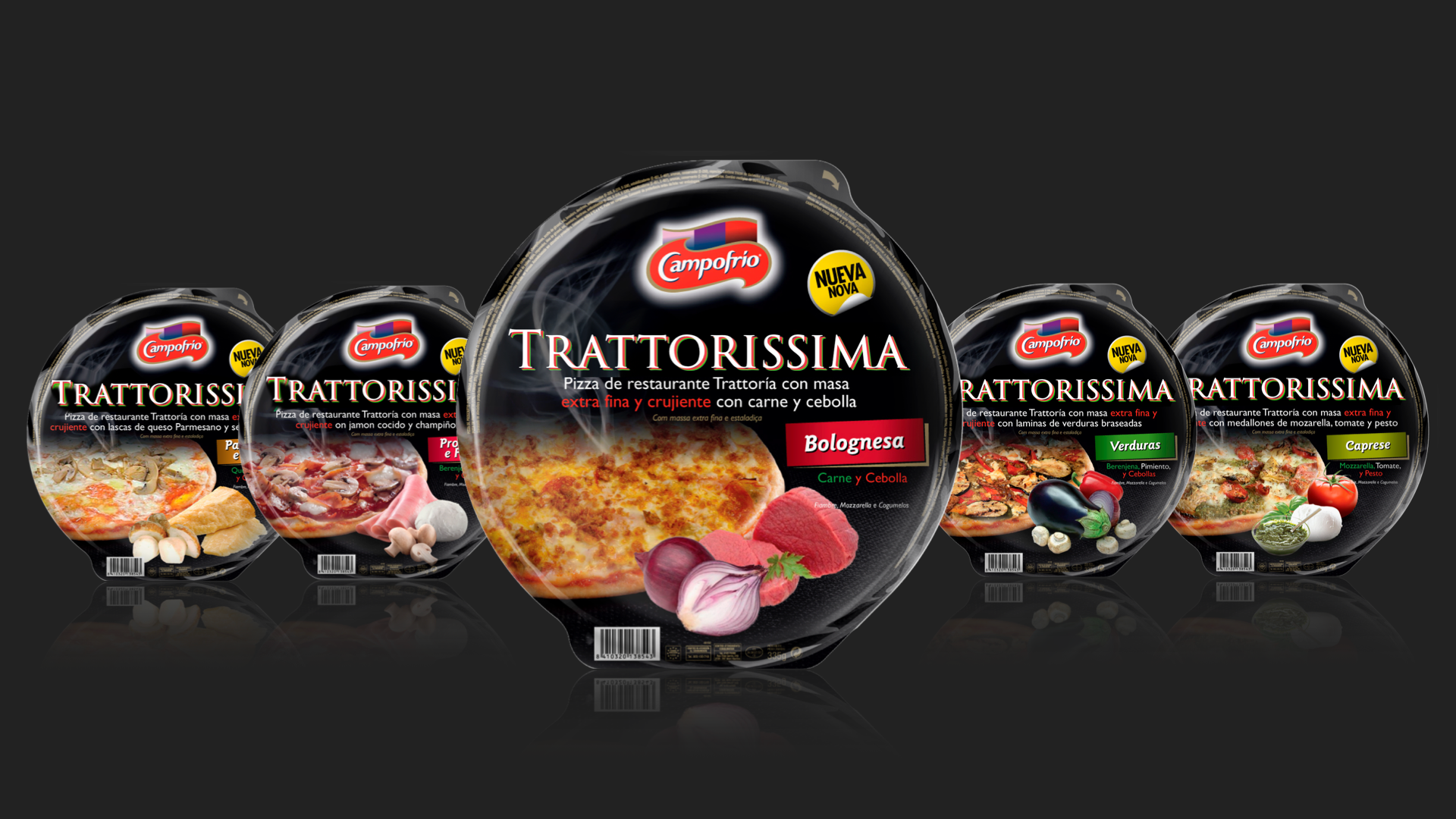 Campofrio Trattorissima pizzas range design