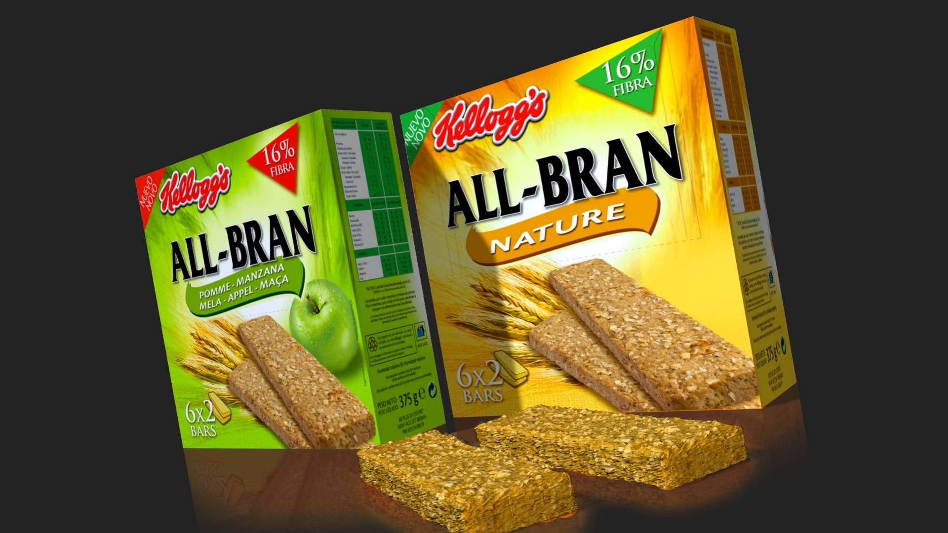 Kelloggs All-Bran design packs
