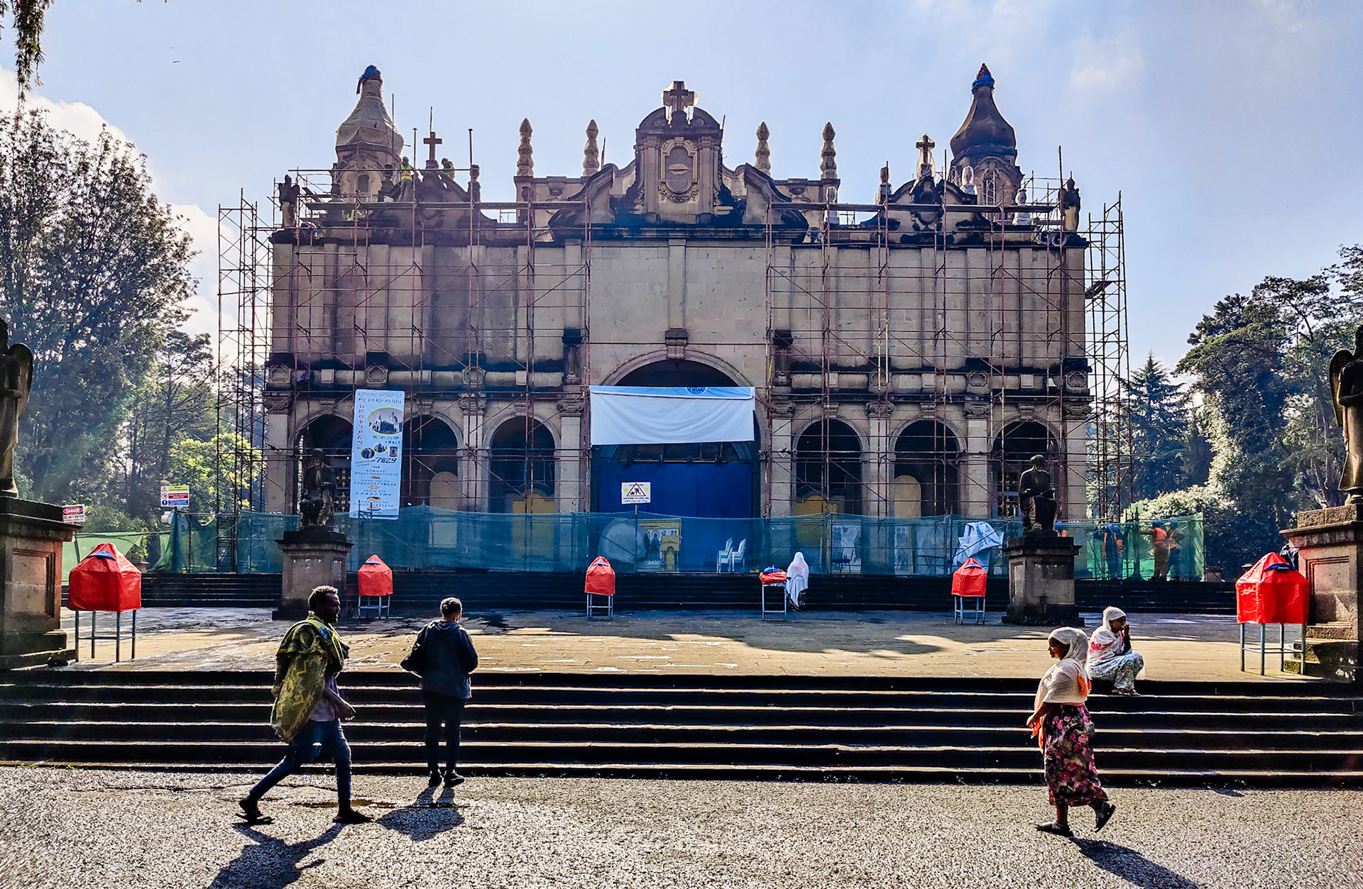 Morning walk at Holy Trinity Church, Addis Ababa