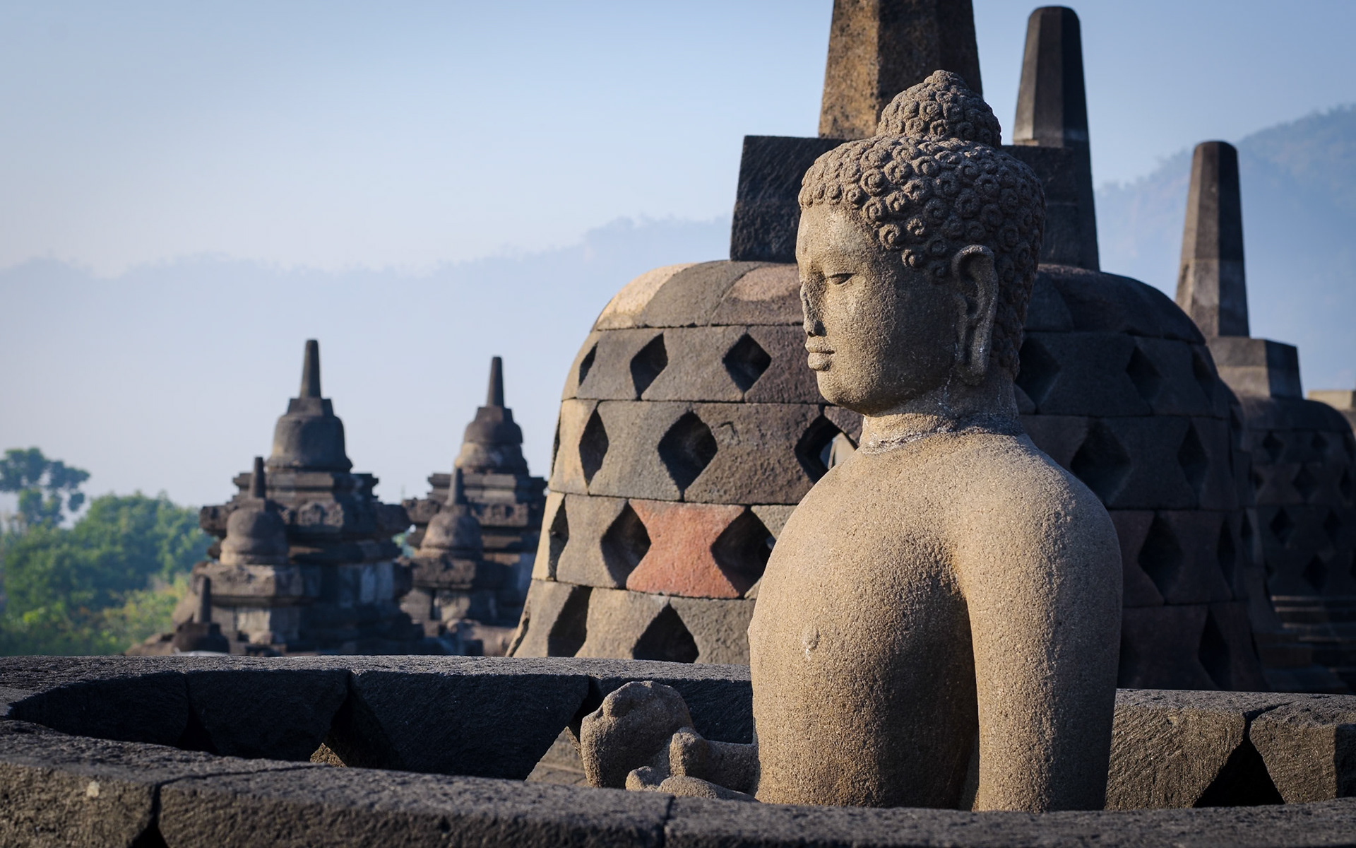 Enshrined Buddha, Borobudur