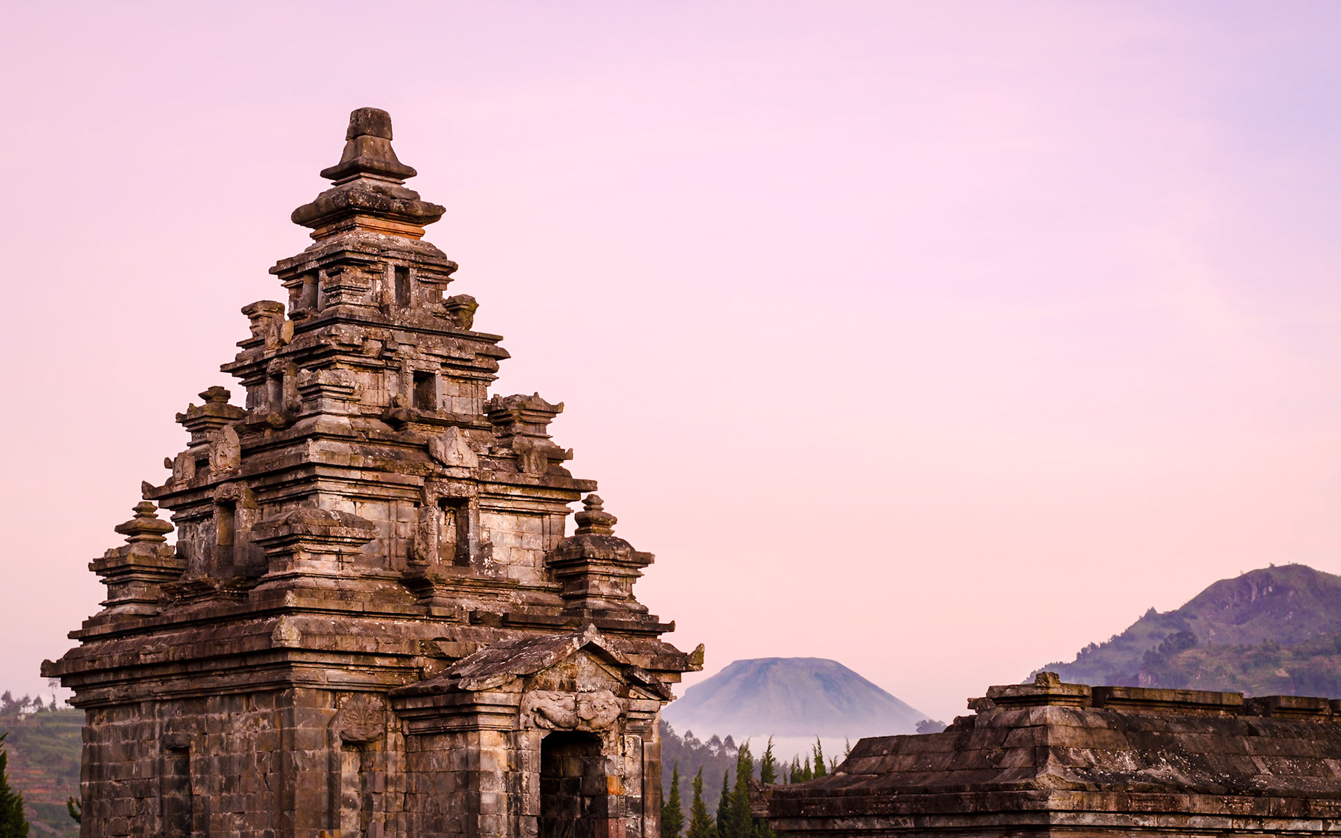 Stone spires, Dieng
