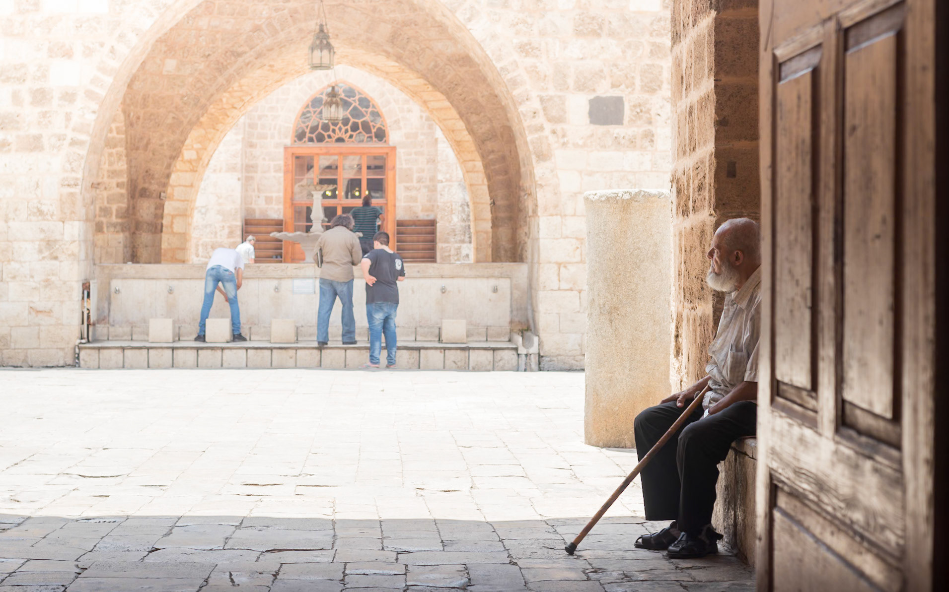 Prayer time at Al Mansouri mosque, Tripoli