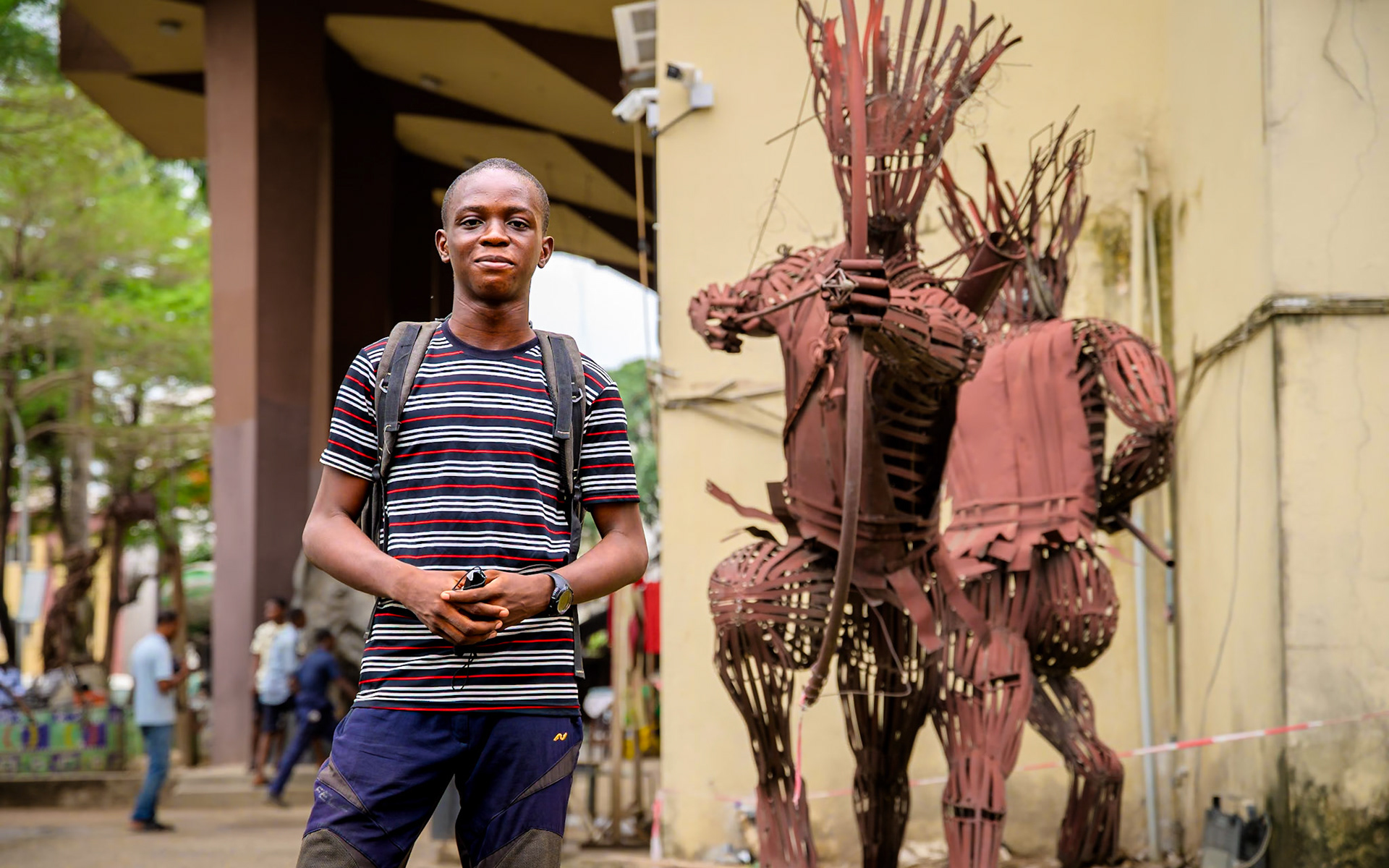 Gideon Diasuka Moembo, 21, arrived from DRC to Nigeria as a child, and has spent his entire life in the country. He is now a brilliant student in microbiology at the Yaba College of technology, thanks to a DAFI scholarship, supported by UNHCR. Life is good now, and he longs for a future job in the biomedical field, in Nigeria or abroad, while keeping up with his passion, computer graphics. “I thank UNHCR for the support to all refugees' children like me, to help them to get a better future and dream big”.The DAFI scholarship programme, supported by the German government and UNHCR, constitutes one of the five core pillars of the strategy to achieve 15 per cent enrolment of young refugee women and men in higher education by the year 2030PoC: Refugee